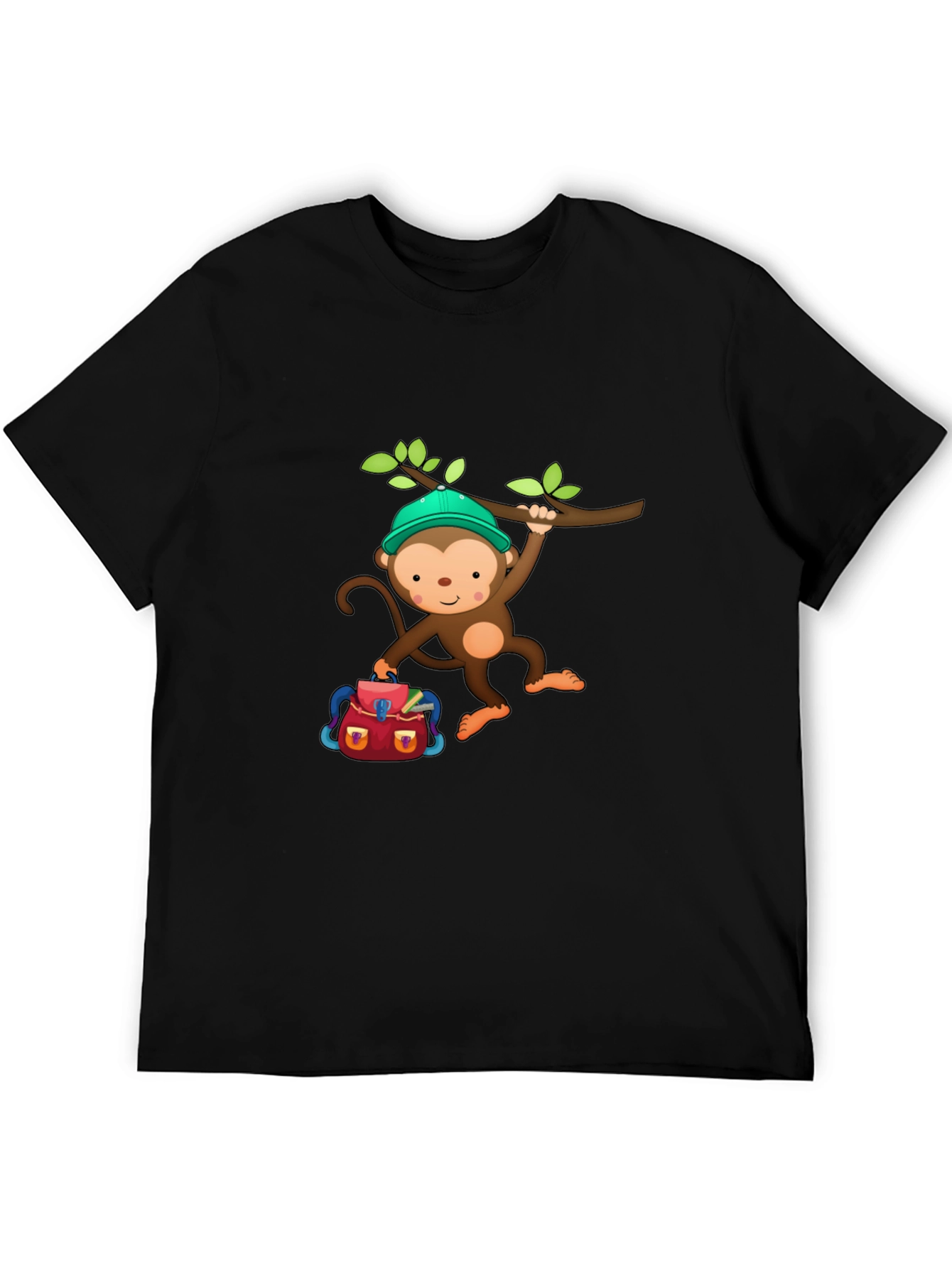 Black Monkey Backpack T-Shirt view 5