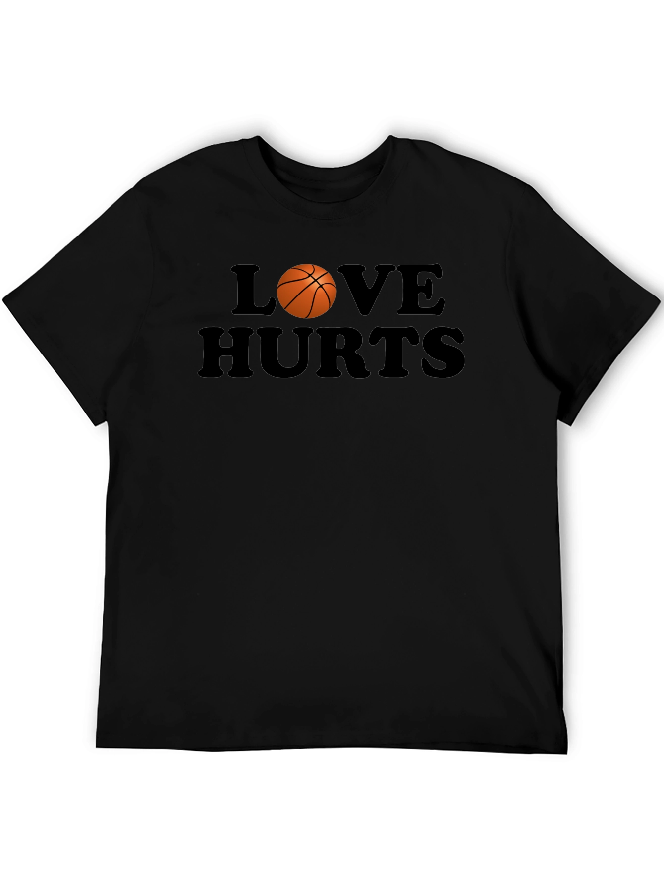 Black Love Hurts Basketball Graphic T-Shirt view 5
