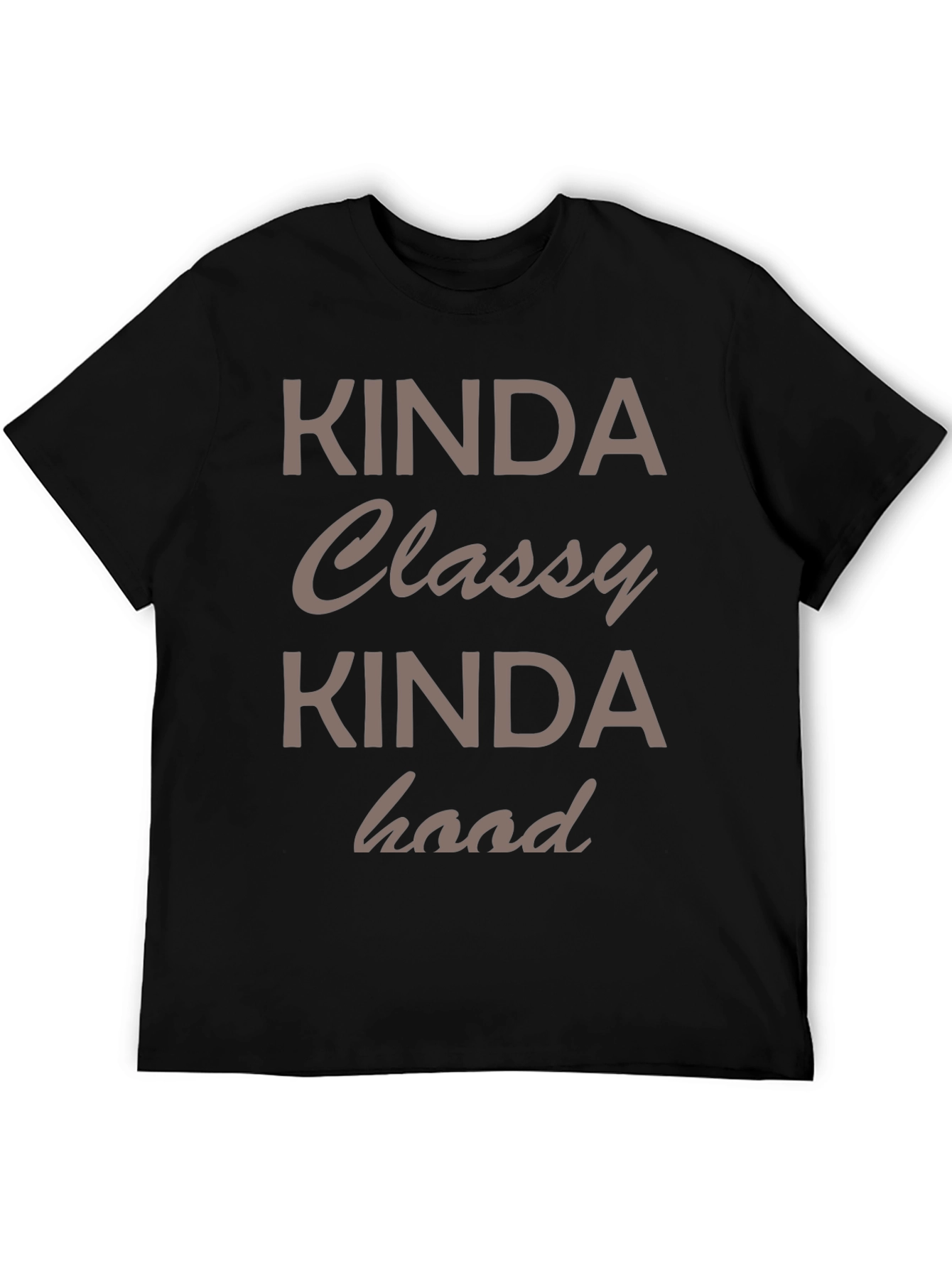 Black Kinda Classy Kinda Hood Graphic Tee view 5