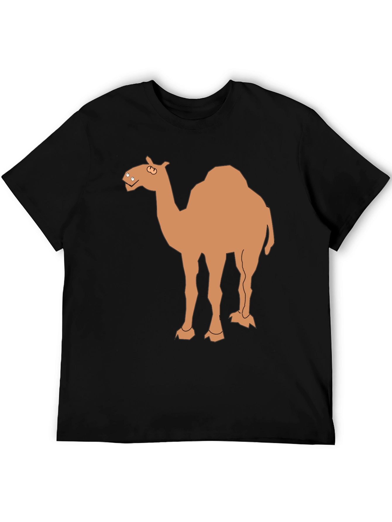 Black Camel Graphic Tee - Black Cotton T-Shirt view 5