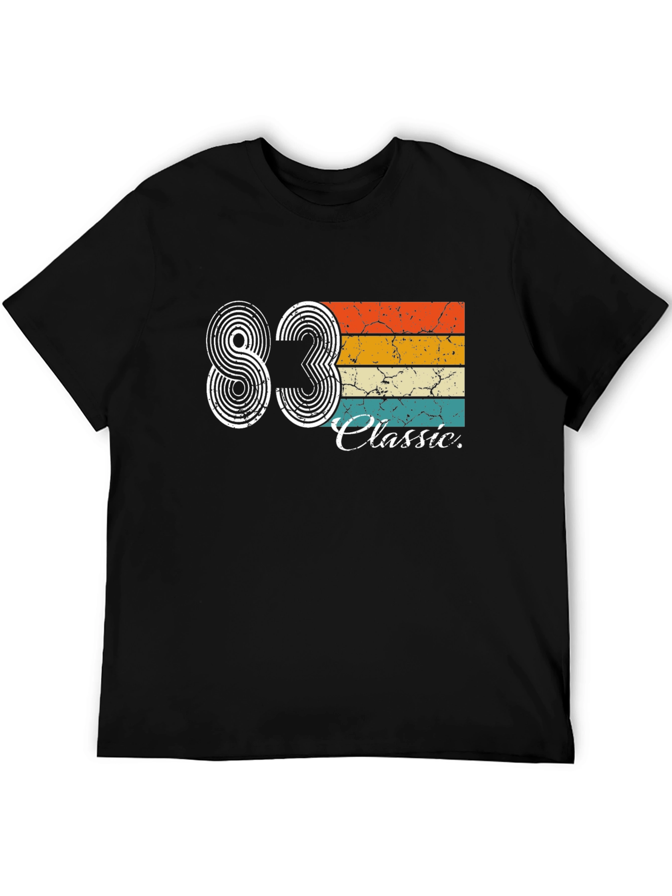 Black Vintage 1983 Classic T-Shirt view 5