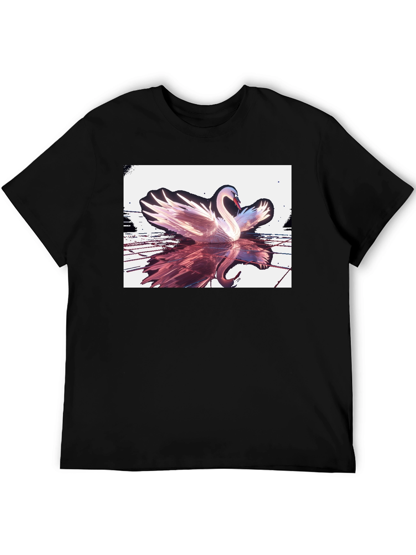 Black Swan Reflection Graphic Tee - Black view 5