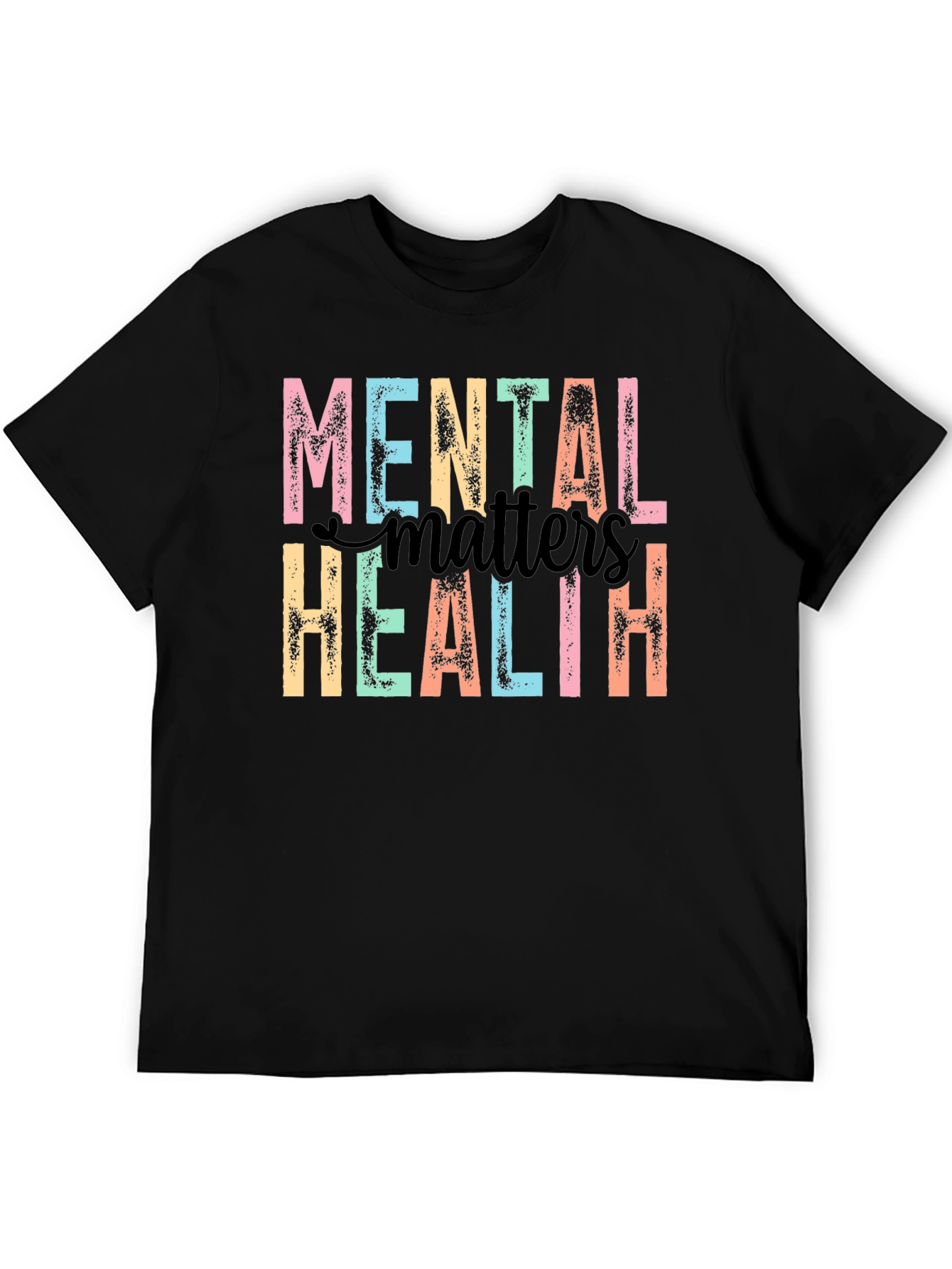 Black Mental Health Matters Graphic Tee - Black view 5