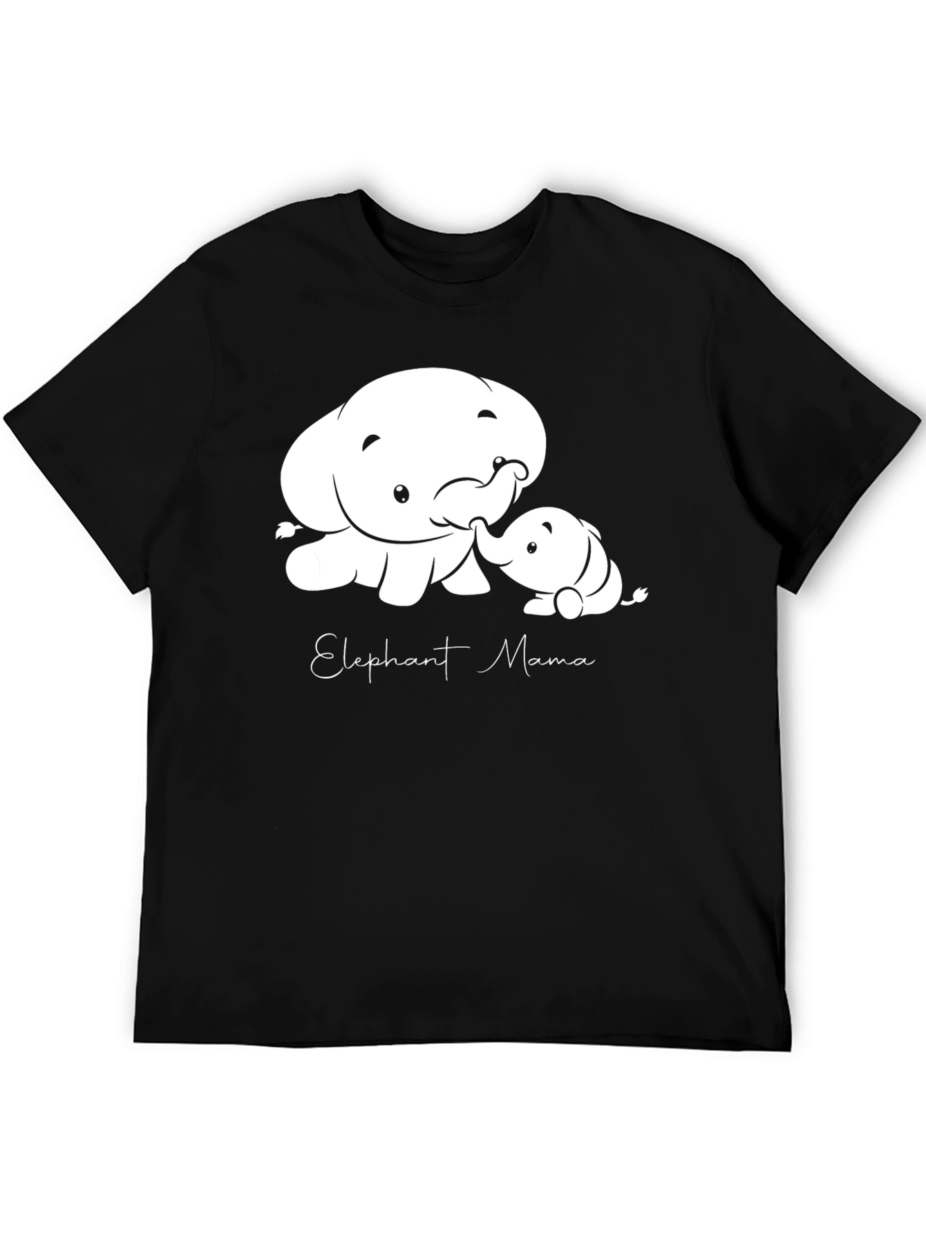 Black Elephant Mama Graphic T-Shirt view 5