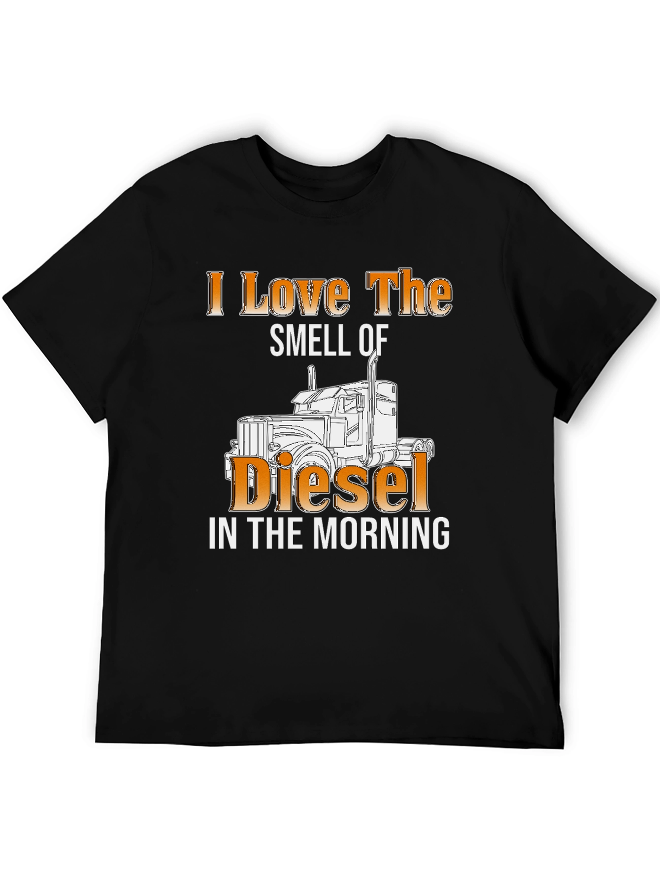 Black I Love the Smell of Diesel T-Shirt view 5