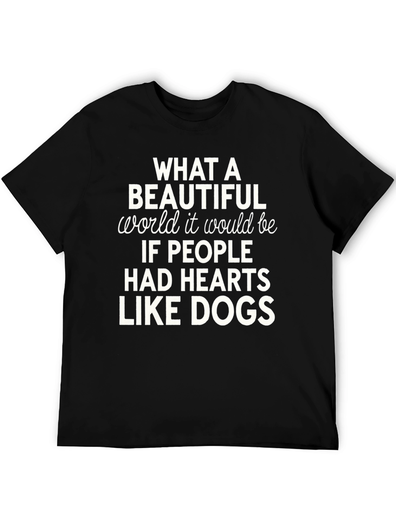 Black What A Beautiful World T-Shirt view 5