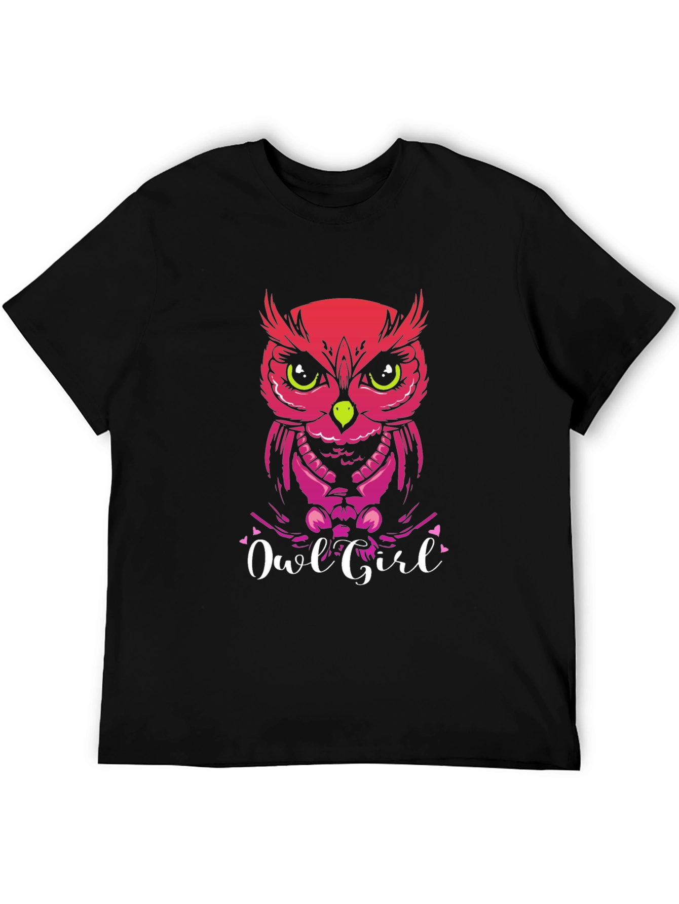 Black Owl Girl Graphic Tee - Unique Fashion Statement view 5
