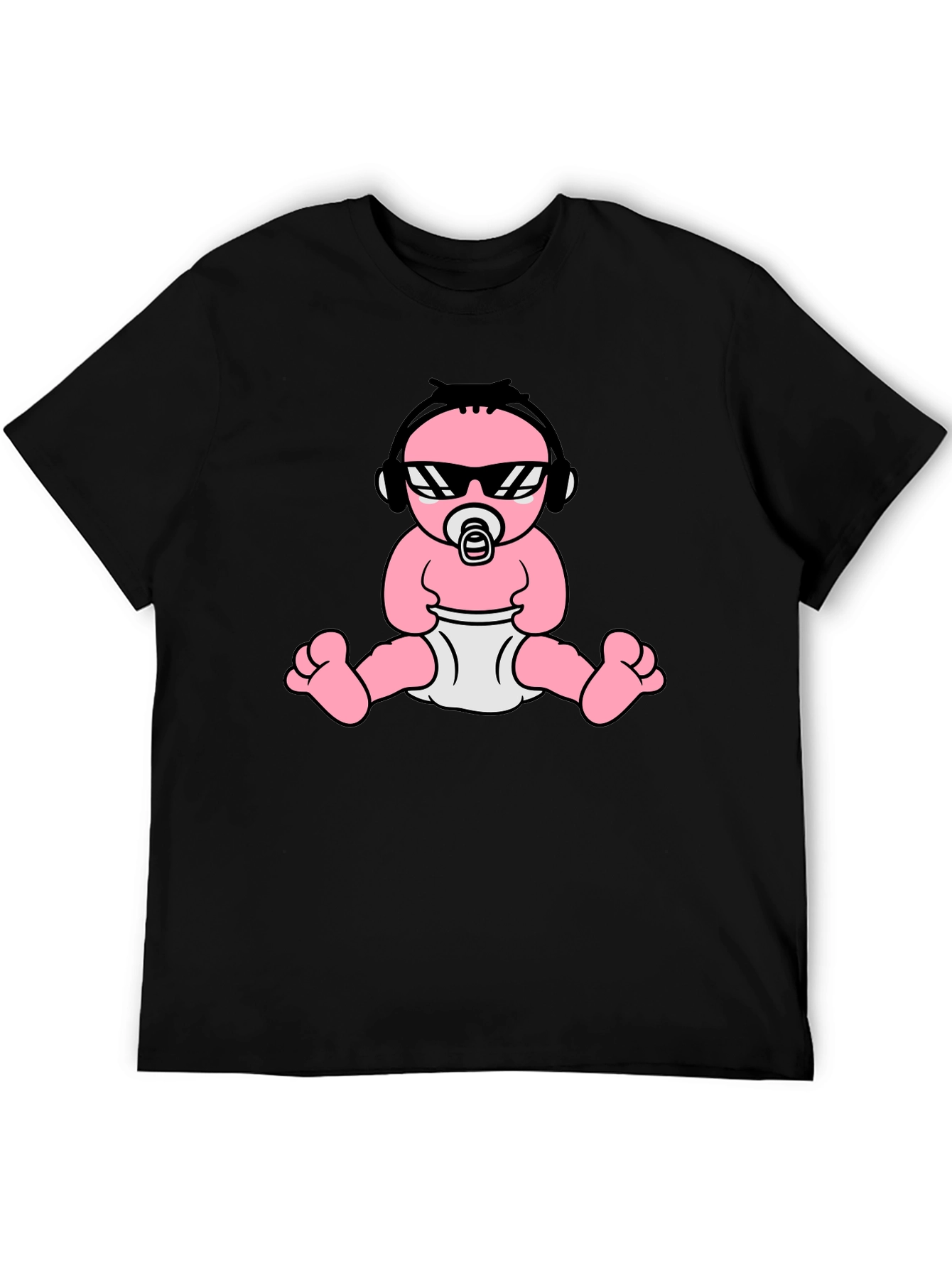 Black Cool Baby Graphic Tee - Black view 5