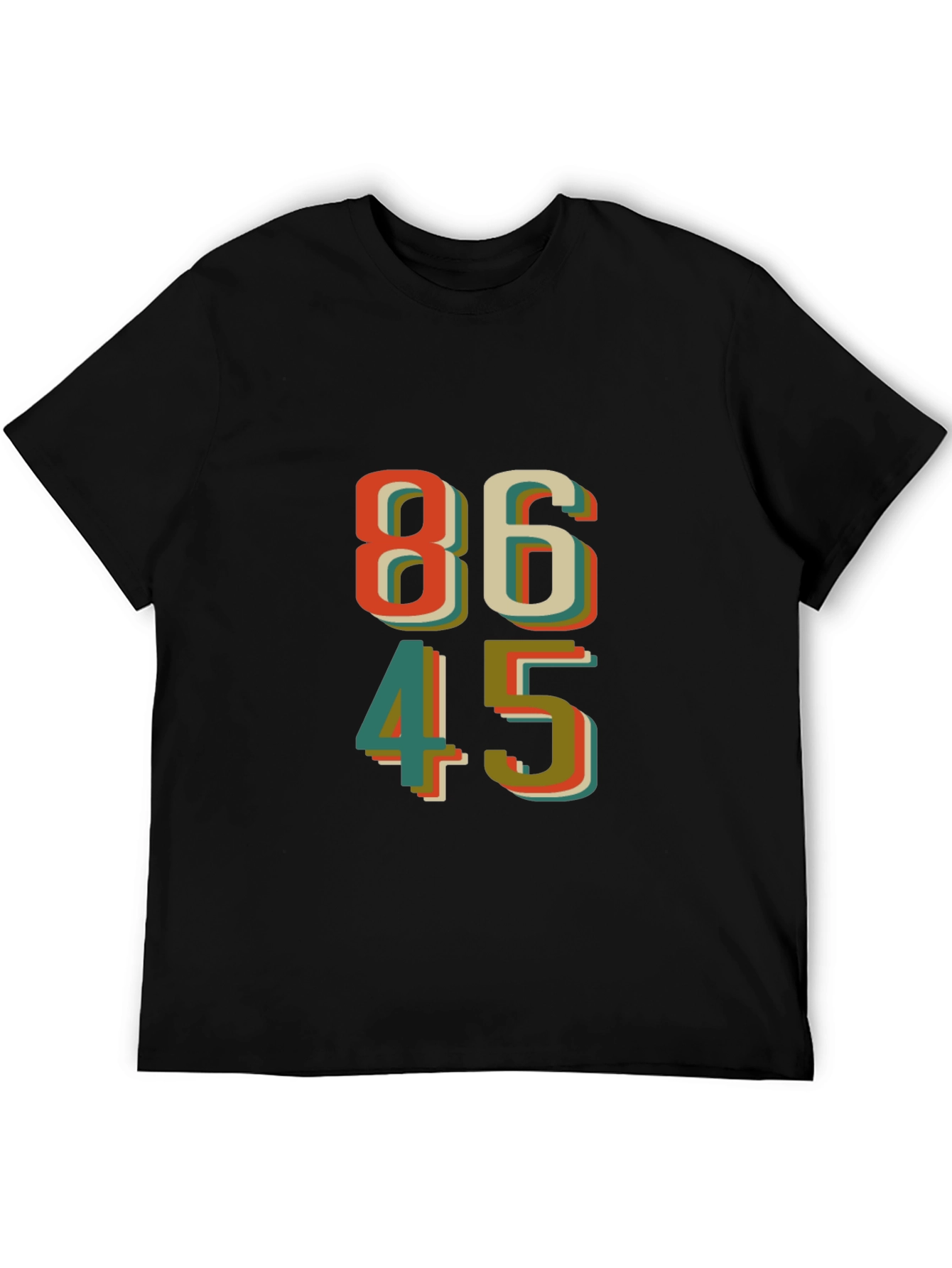 Black 86 45 Graphic T-Shirt - Retro Design view 5