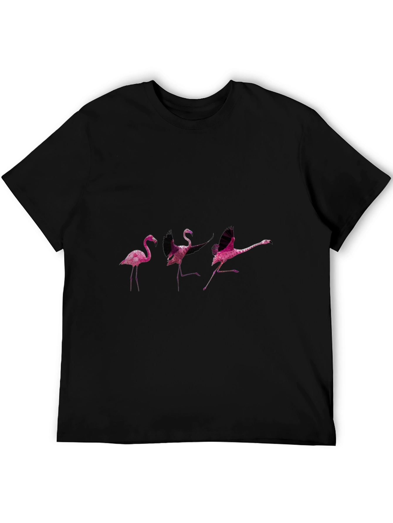 Black Flamingo Dance Black T-Shirt view 5