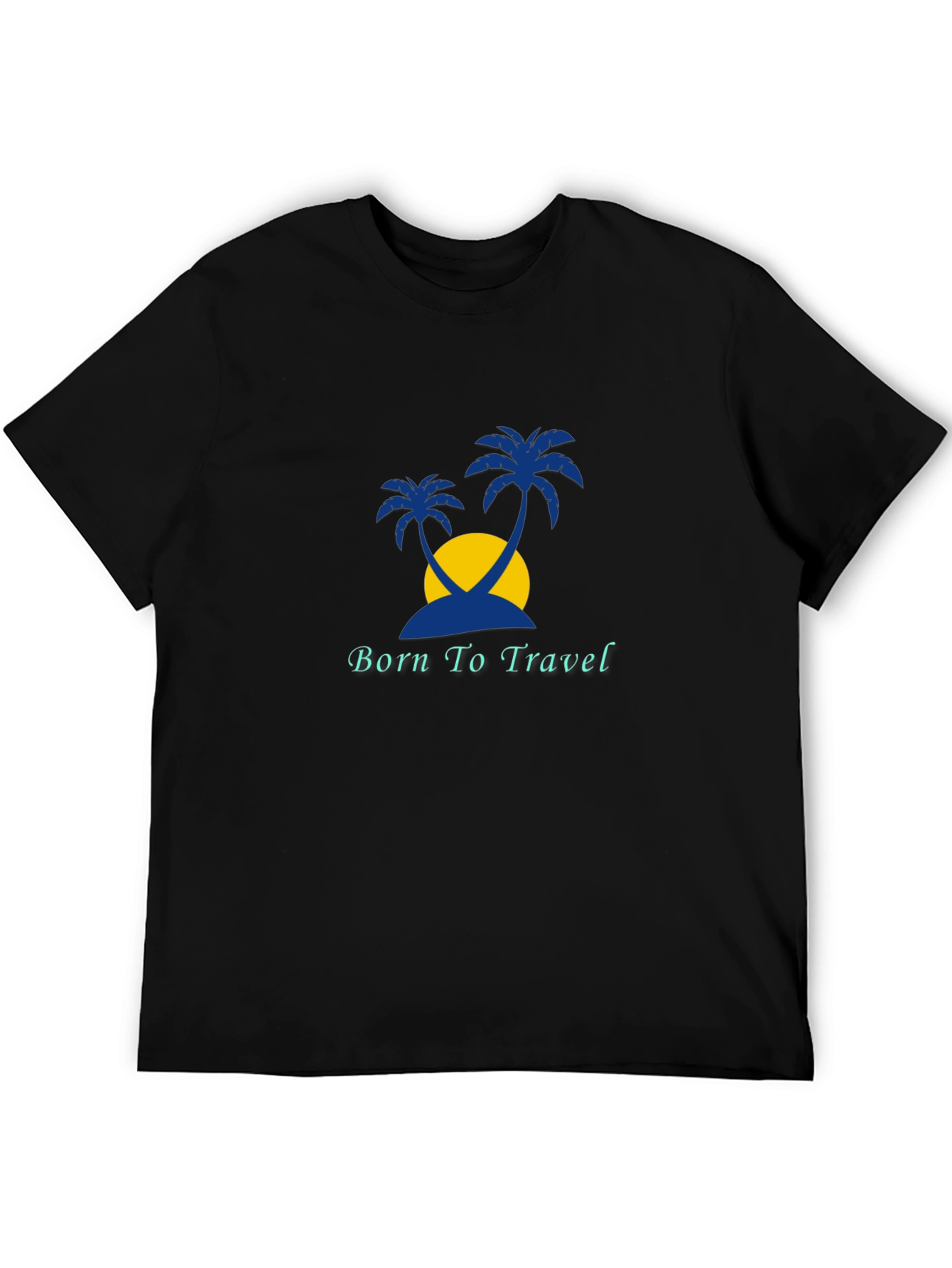 Black Born to Travel Graphic Tee view 5