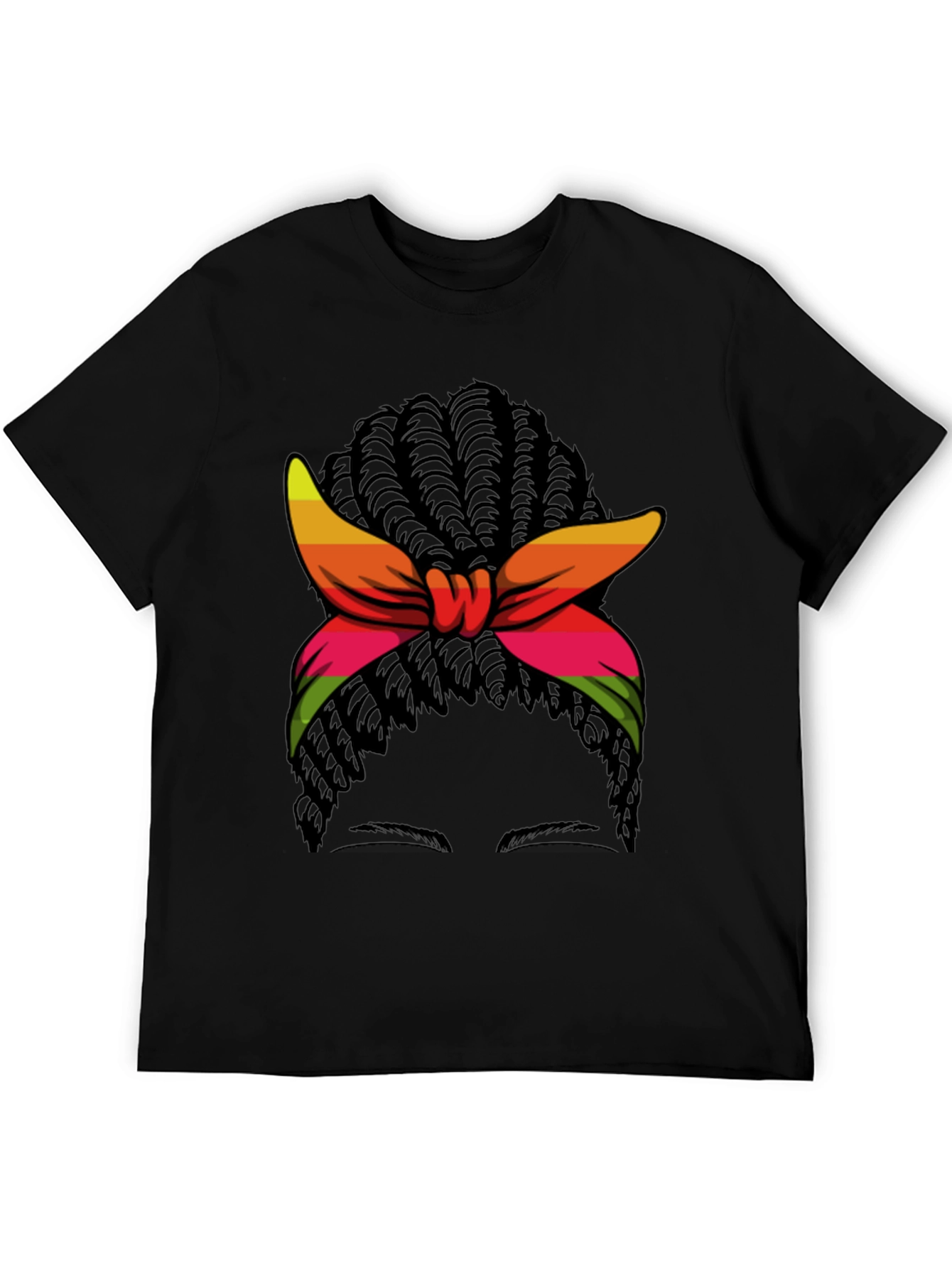 Black Black T-Shirt with Woman Graphic view 5