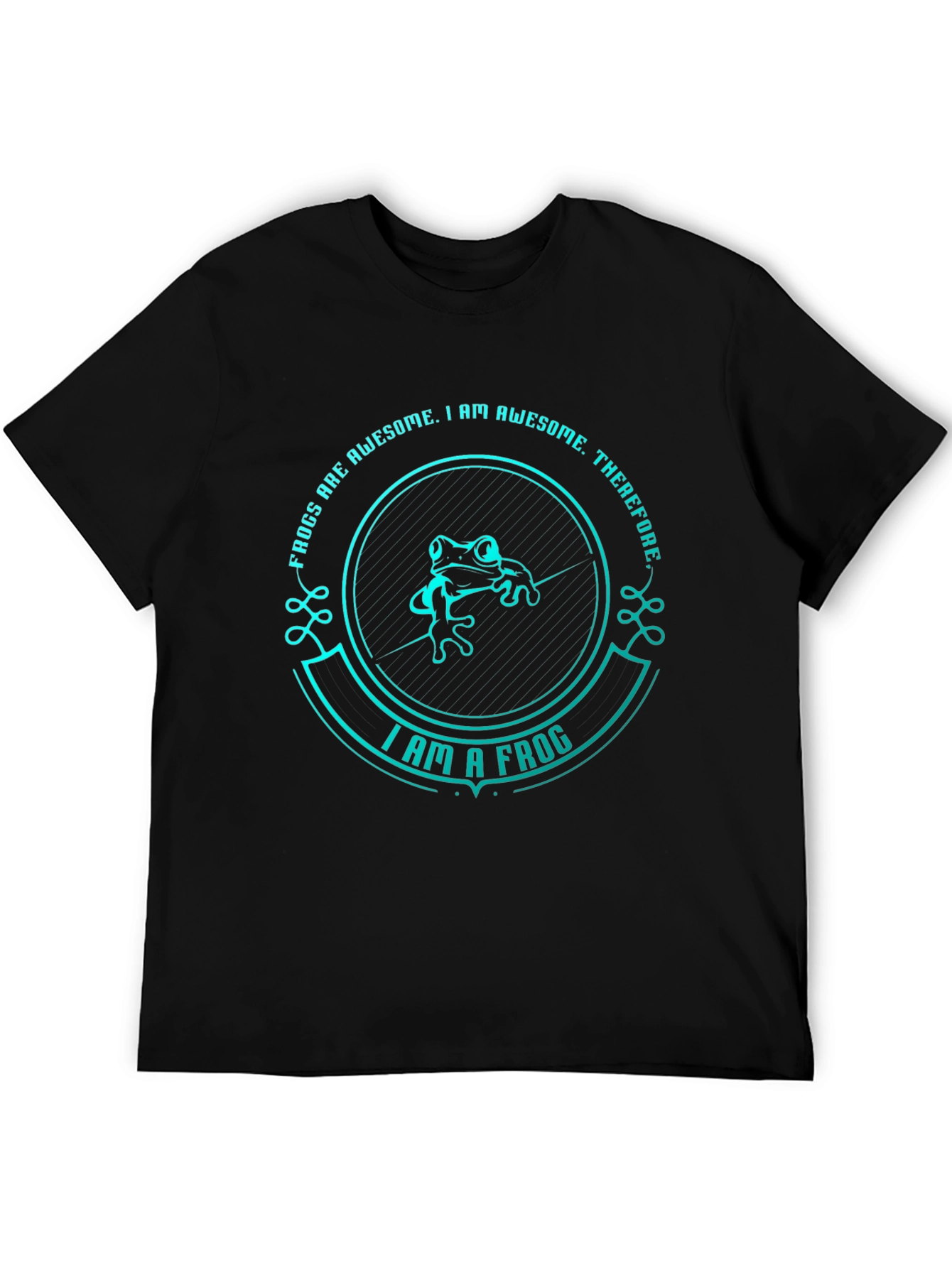 Black I Am a Frog T-Shirt - Awesome Frog Design view 5