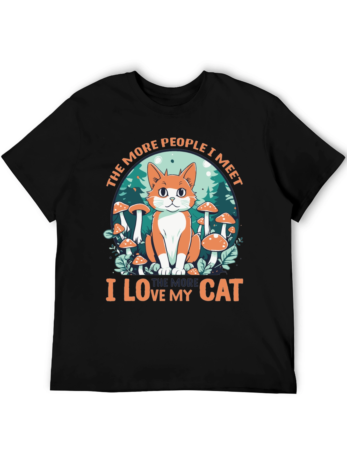 Black Cat Lover Graphic Tee - People vs. Cats! view 5