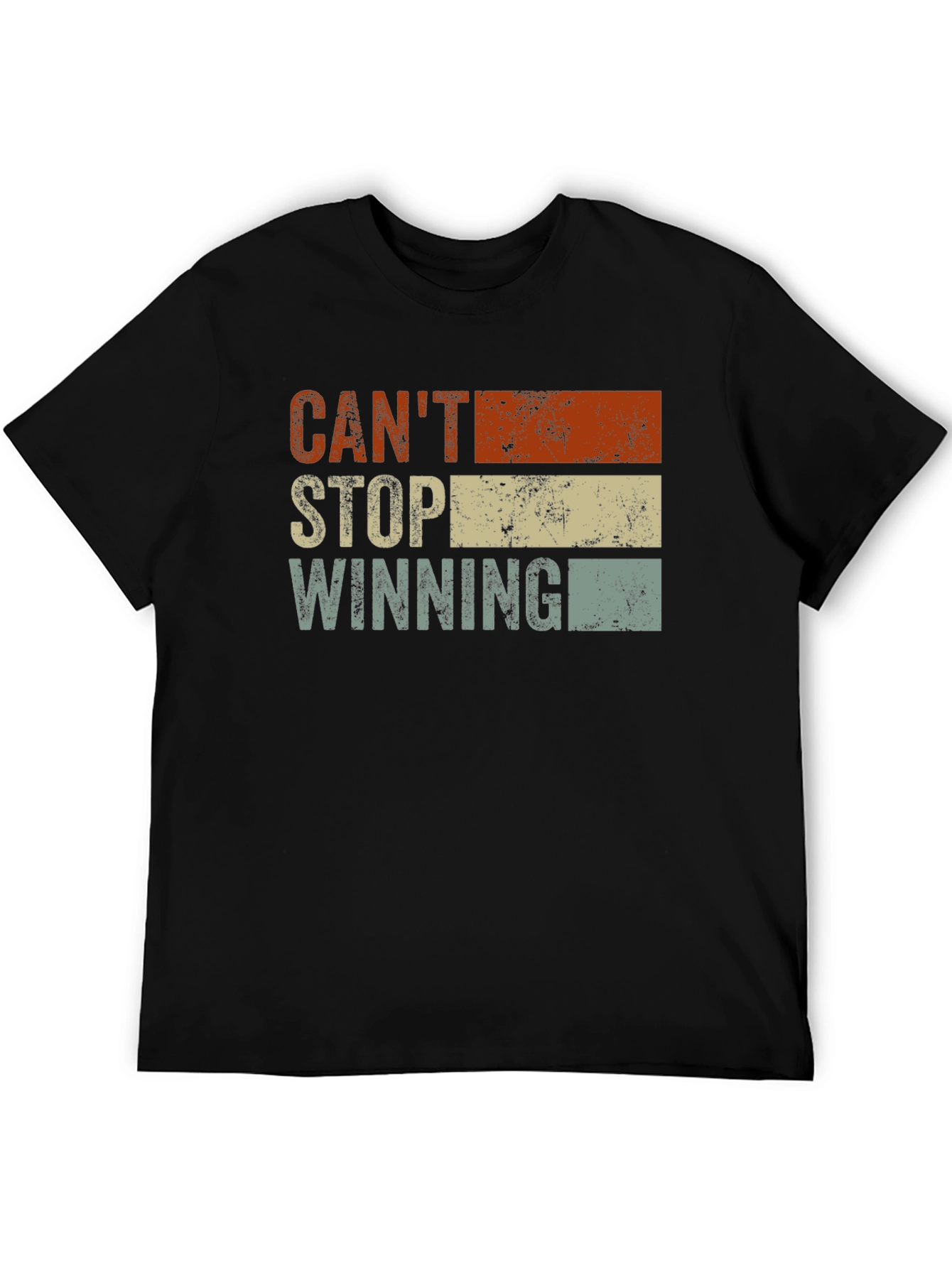 Black Can't Stop Winning Vintage Graphic T-Shirt view 5