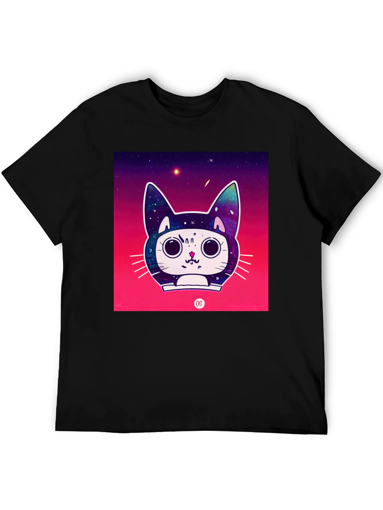 Black Space Cat Tee view 5
