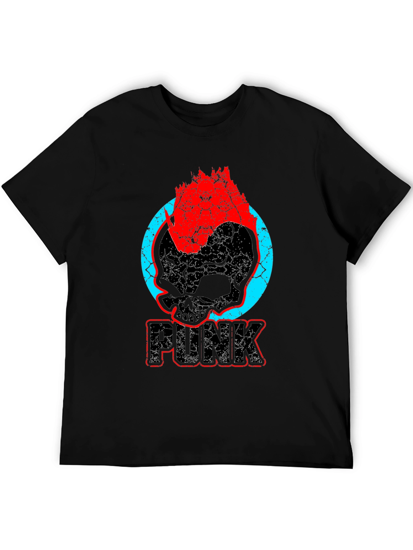 Black Punk Skull Graphic T-Shirt - Bold & Edgy Design view 5