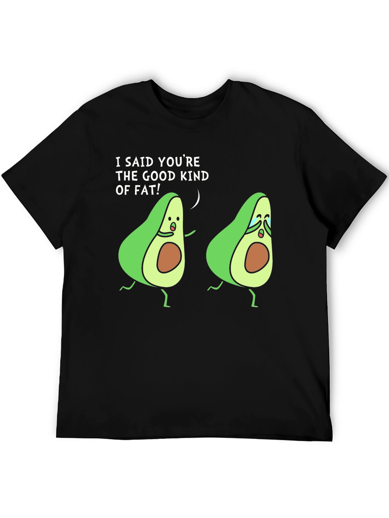 Black Avocado Humor Black T-Shirt Good Kind Of Fat view 5