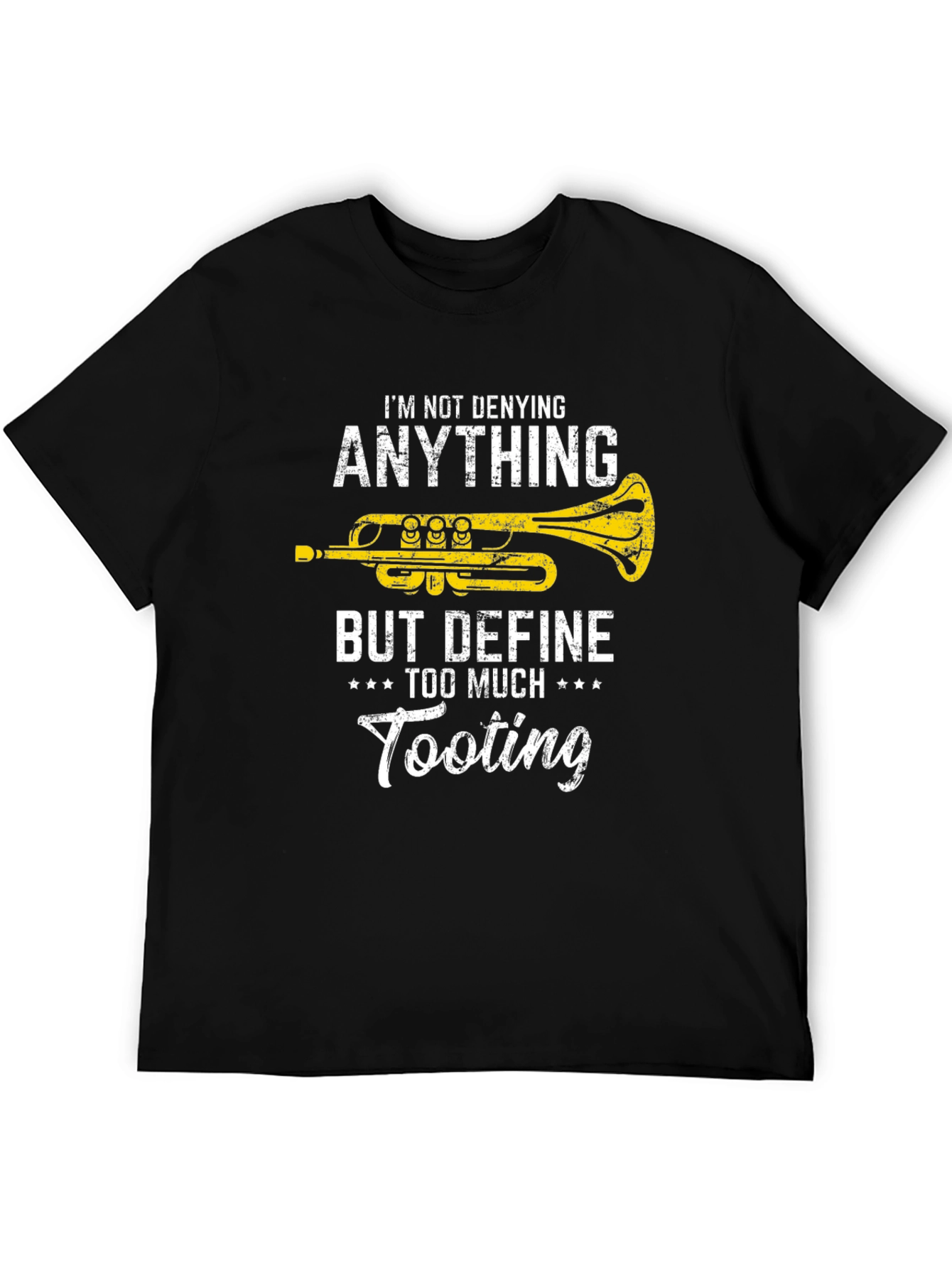 Black Funny Trumpet T-Shirt - Define Tooting view 5