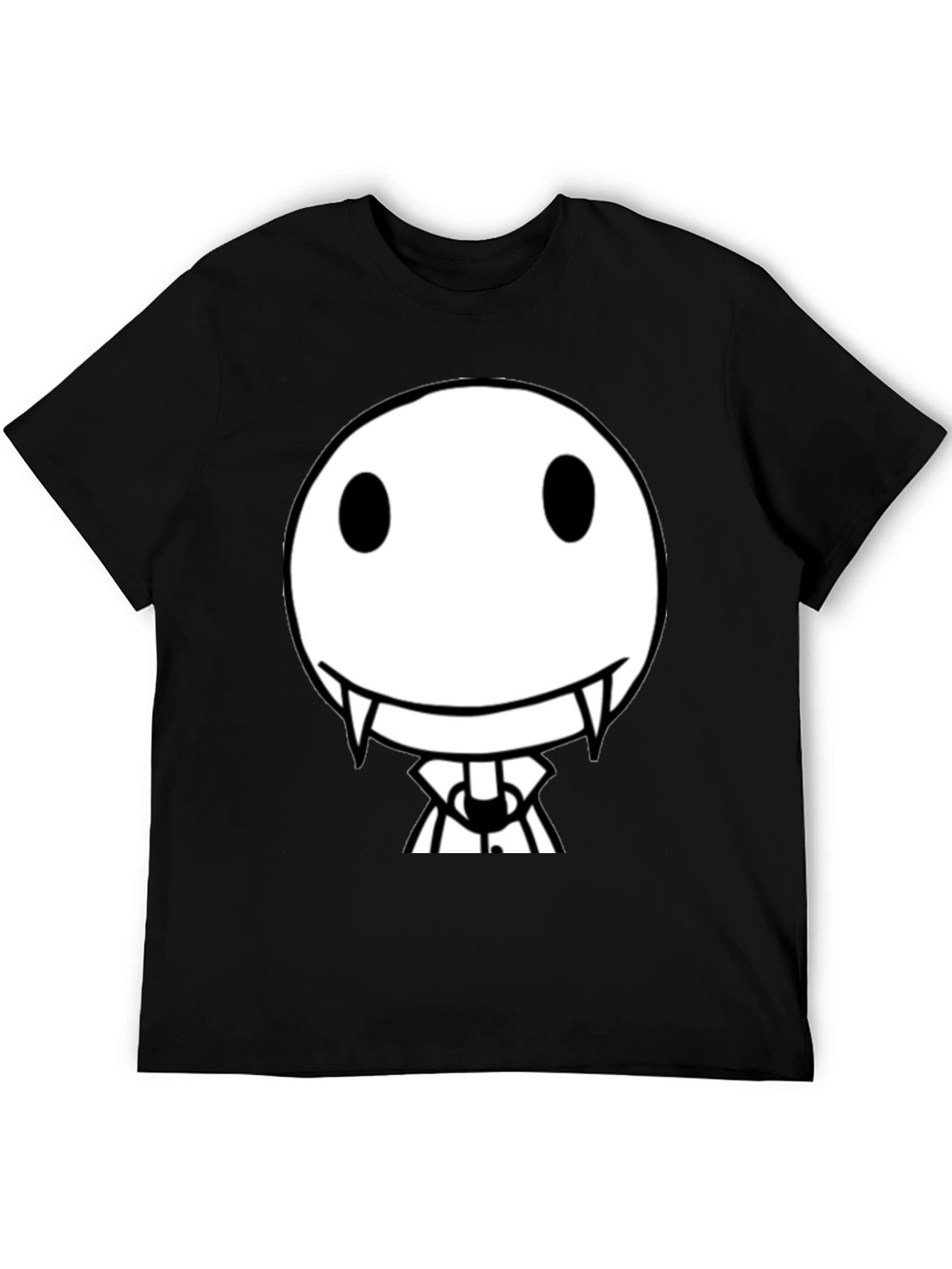 Black Spooky Smile Black T-Shirt view 5
