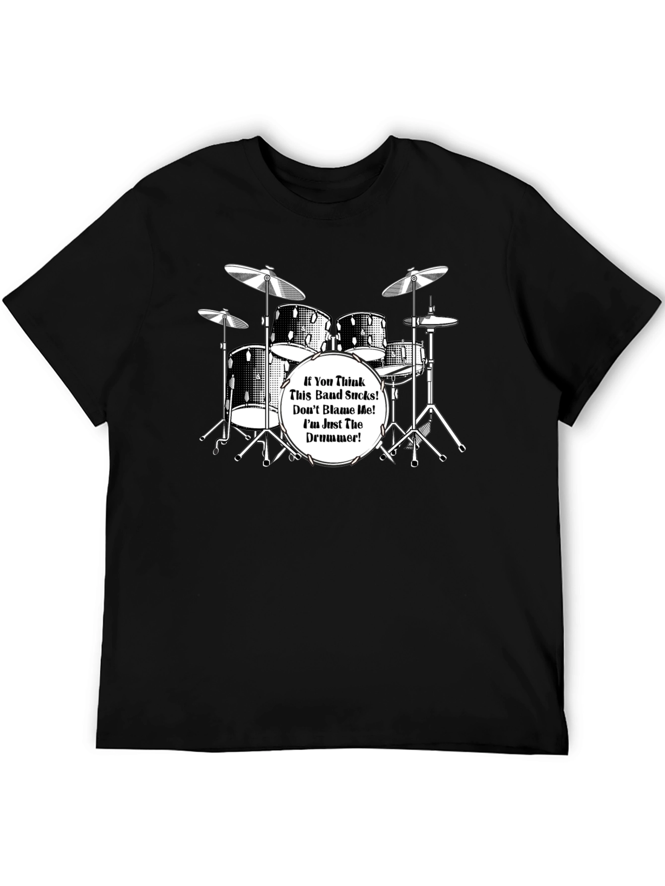 Black Drummer T-Shirt - Don't Blame Me! view 5