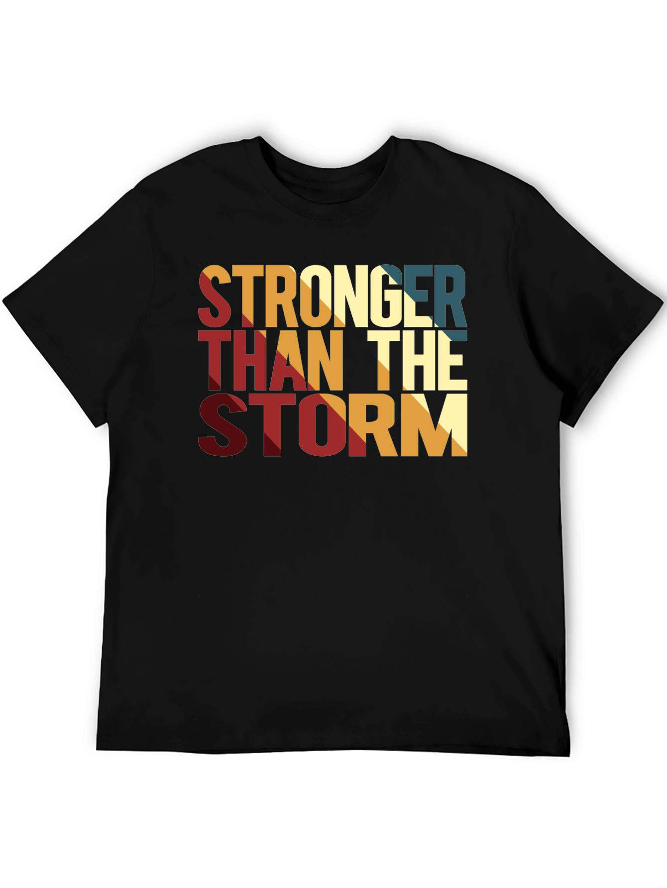 Black Stronger Than The Storm Graphic Print Tee view 5