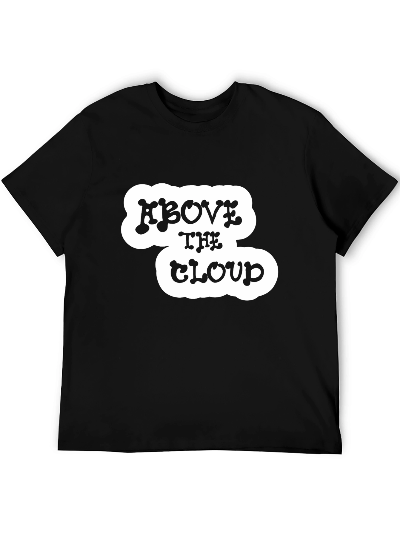 Black Above the Cloud Graphic Black T-Shirt view 5