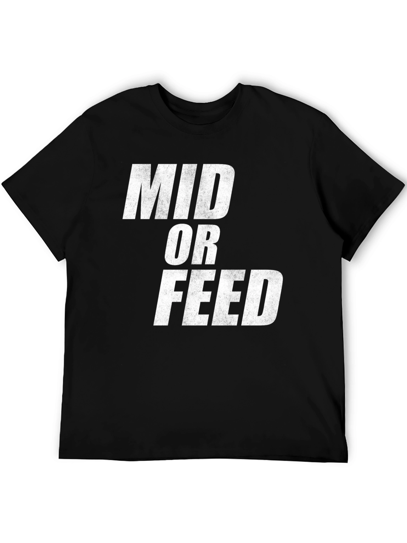 Black Mid or Feed Black Graphic Tee view 5