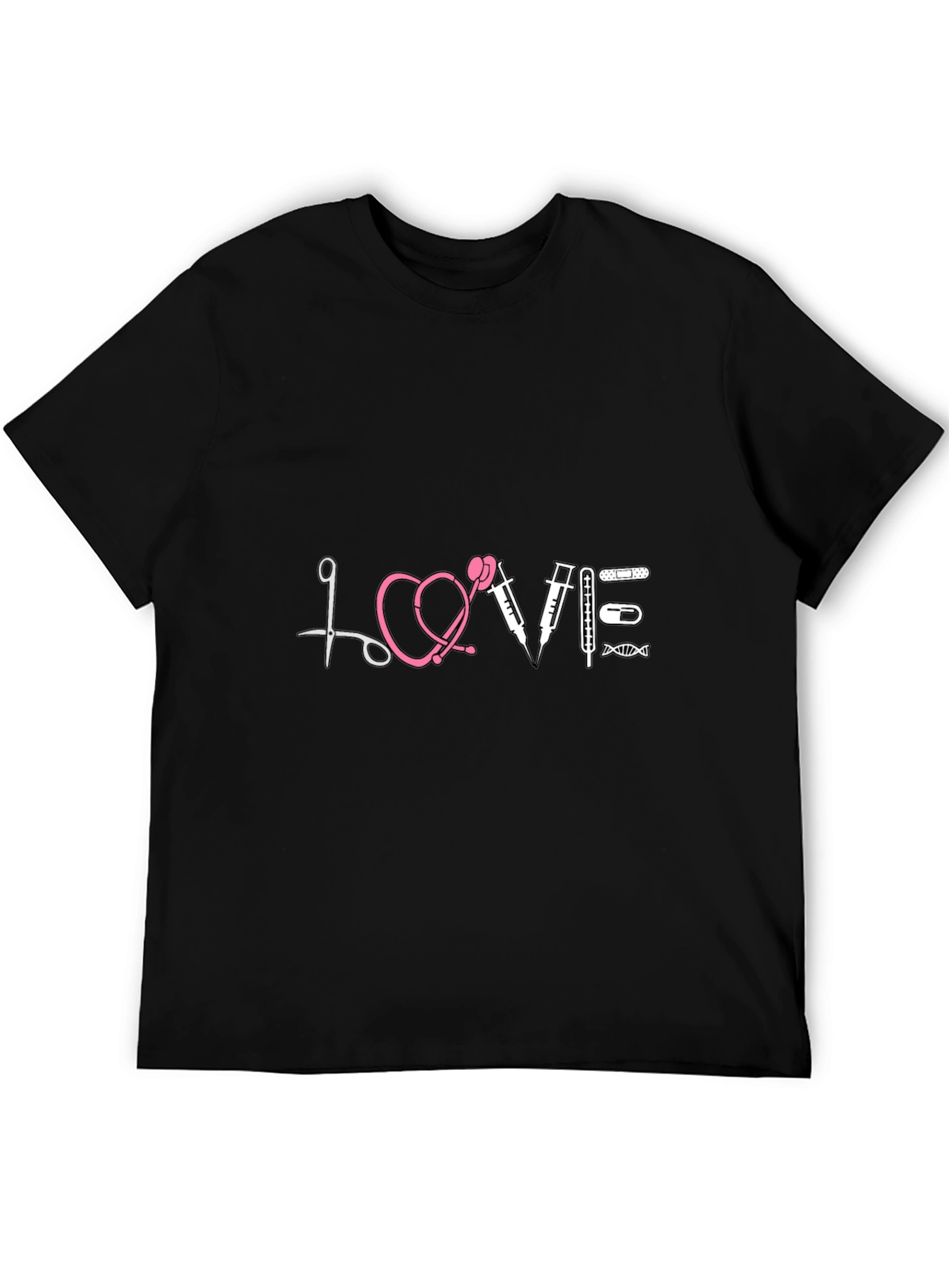 Black Nurse Love T-Shirt, Medical Gift view 5