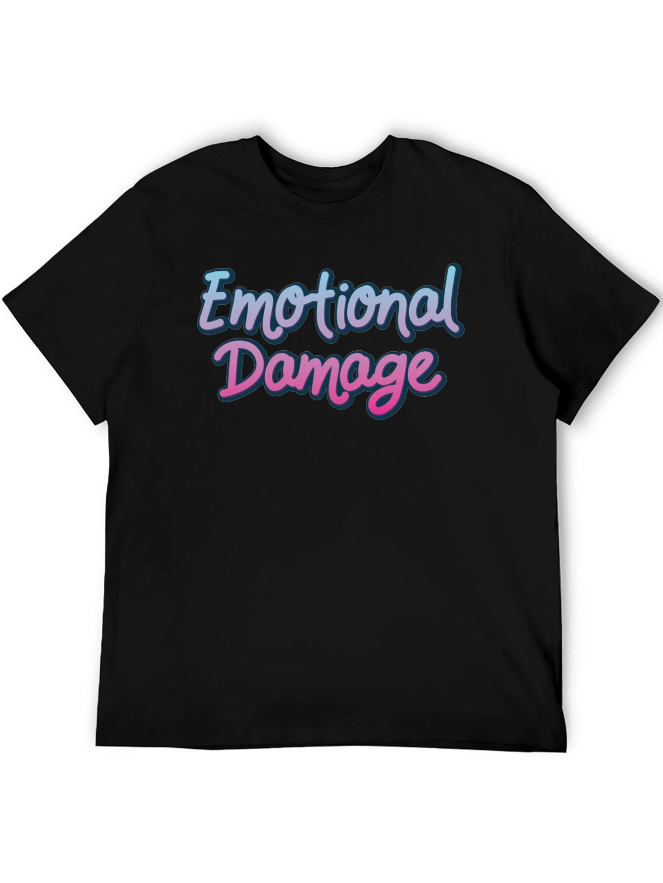 Black Emotional Damage T-Shirt - Trendy Graphic Tee view 5