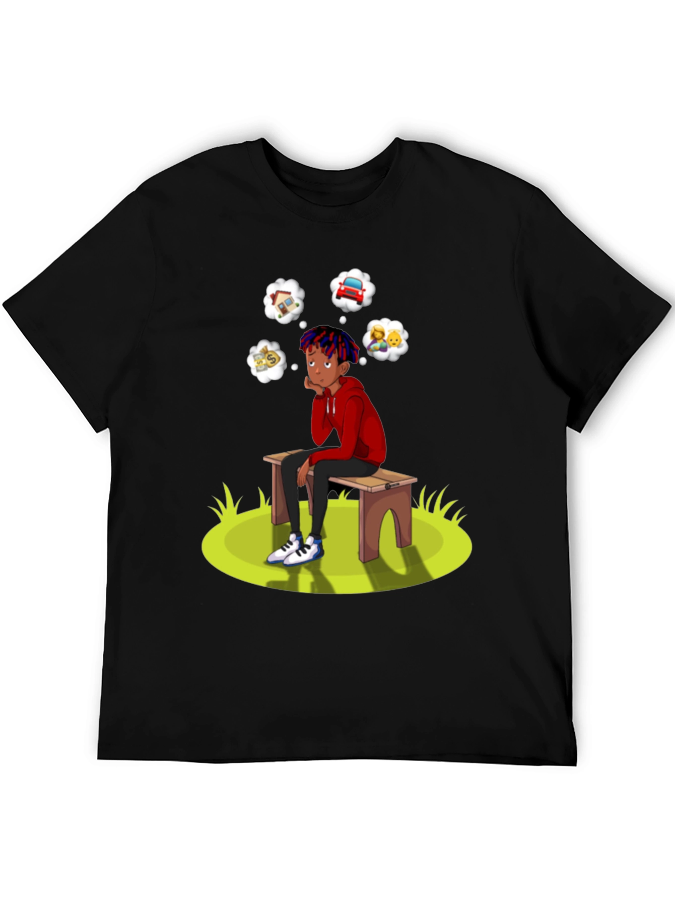 Black Dreamer T-Shirt Black Cotton Blend Unique Design view 5