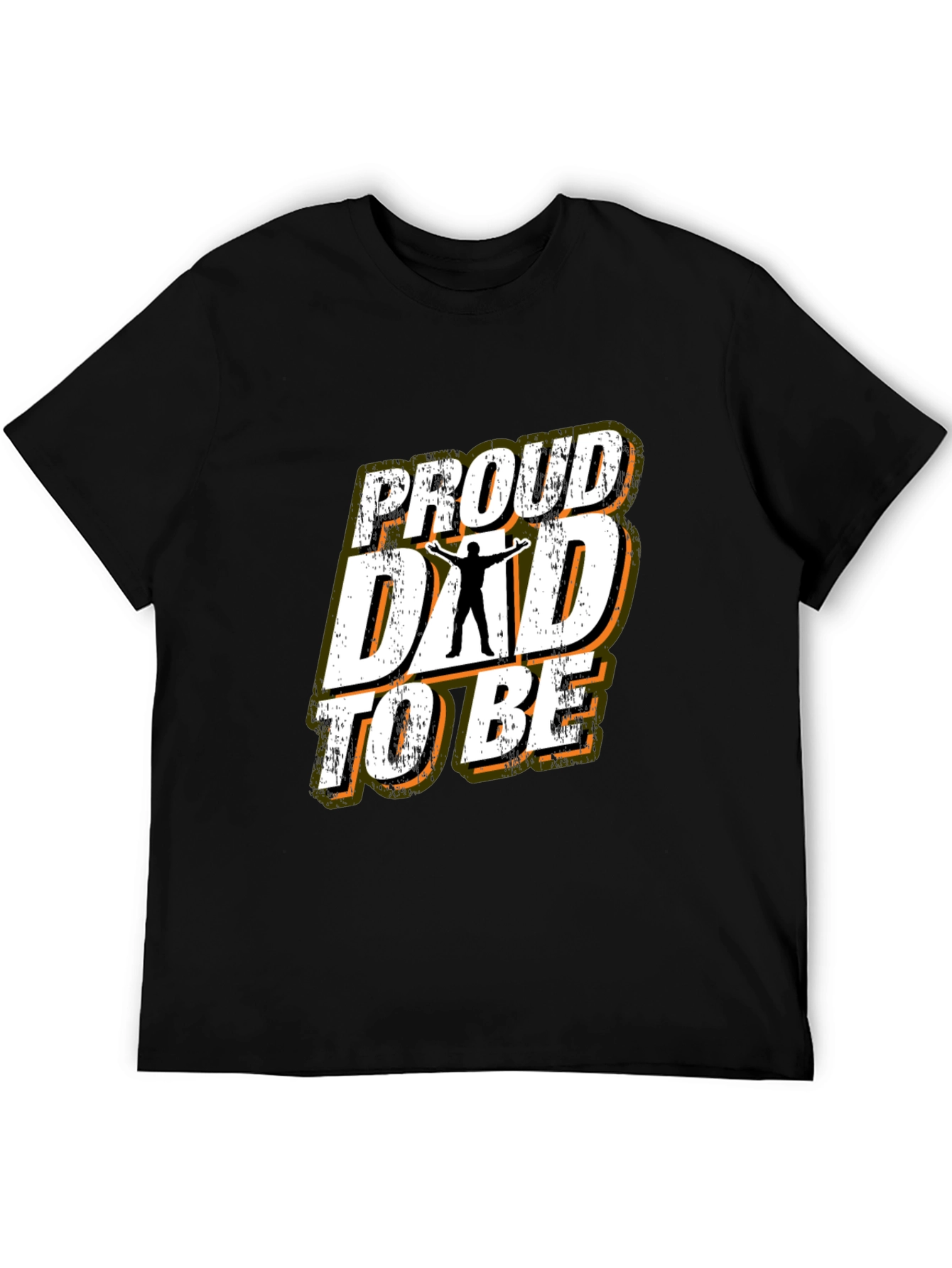 Black Proud Dad To Be Graphic Tee - Black view 5