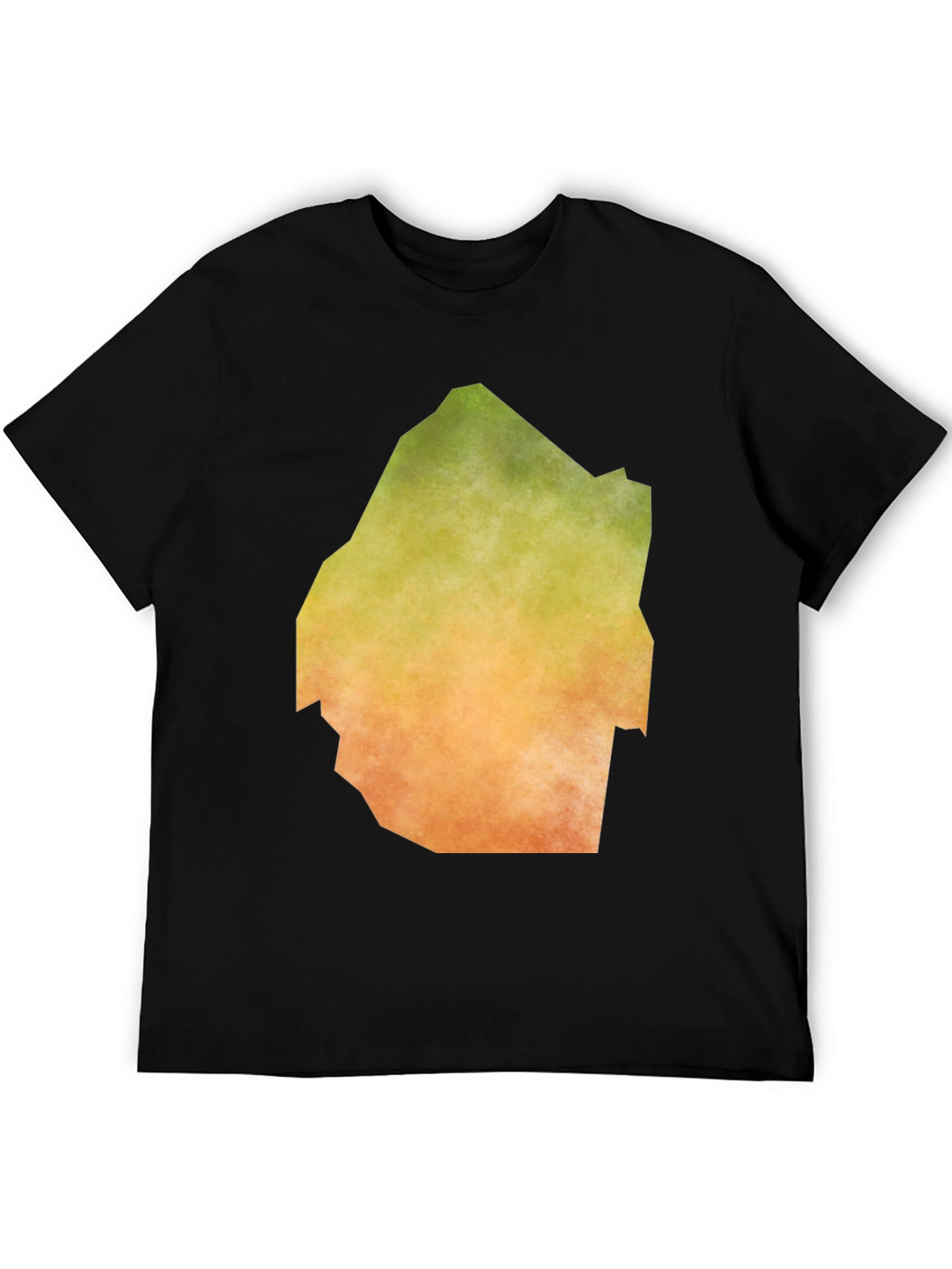 Black Abstract Graphic Tee - Stylish Men's Black T-Shirt view 5