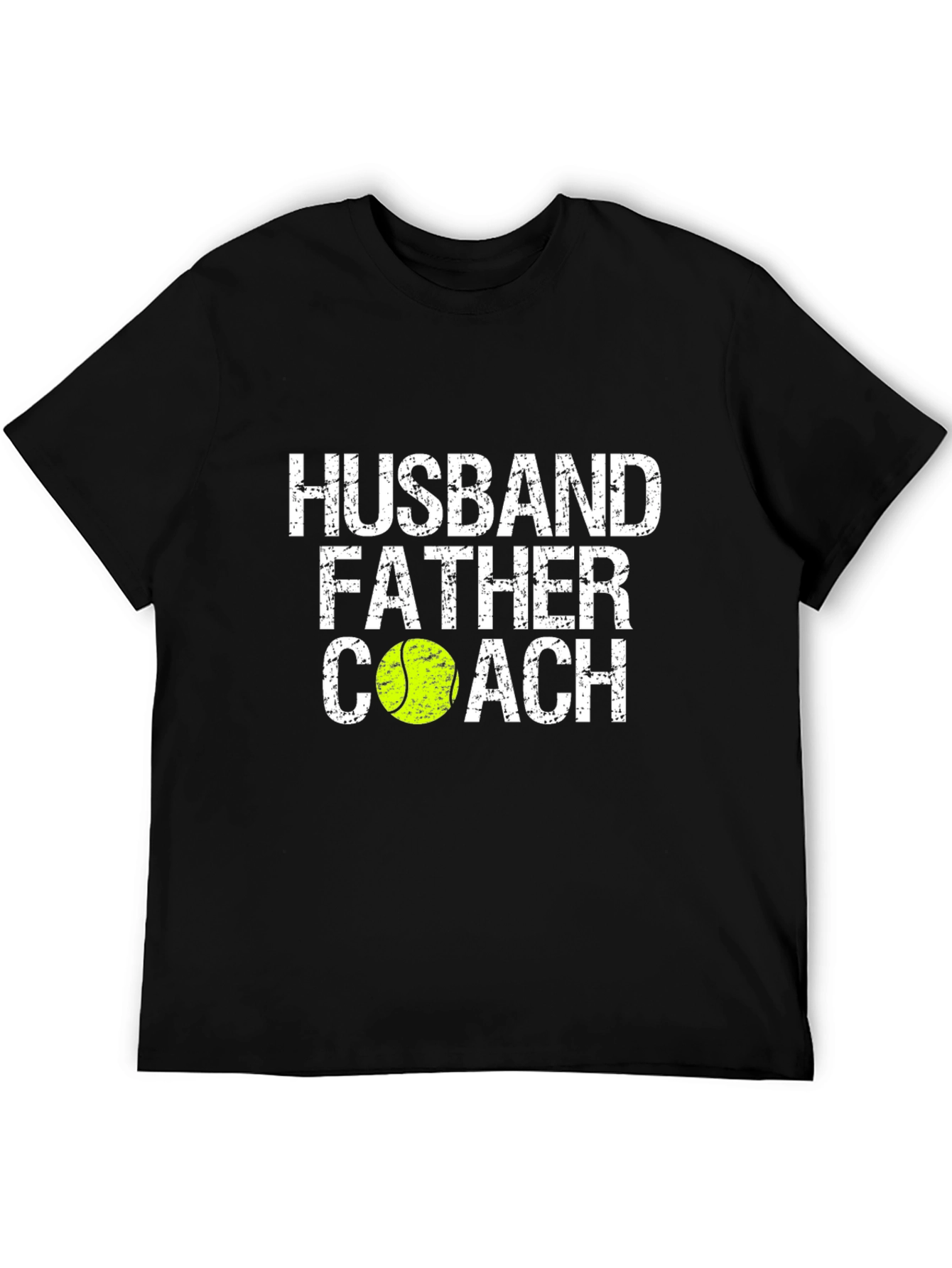 Black Husband Father Coach T-Shirt - Tennis Lover Gift view 5