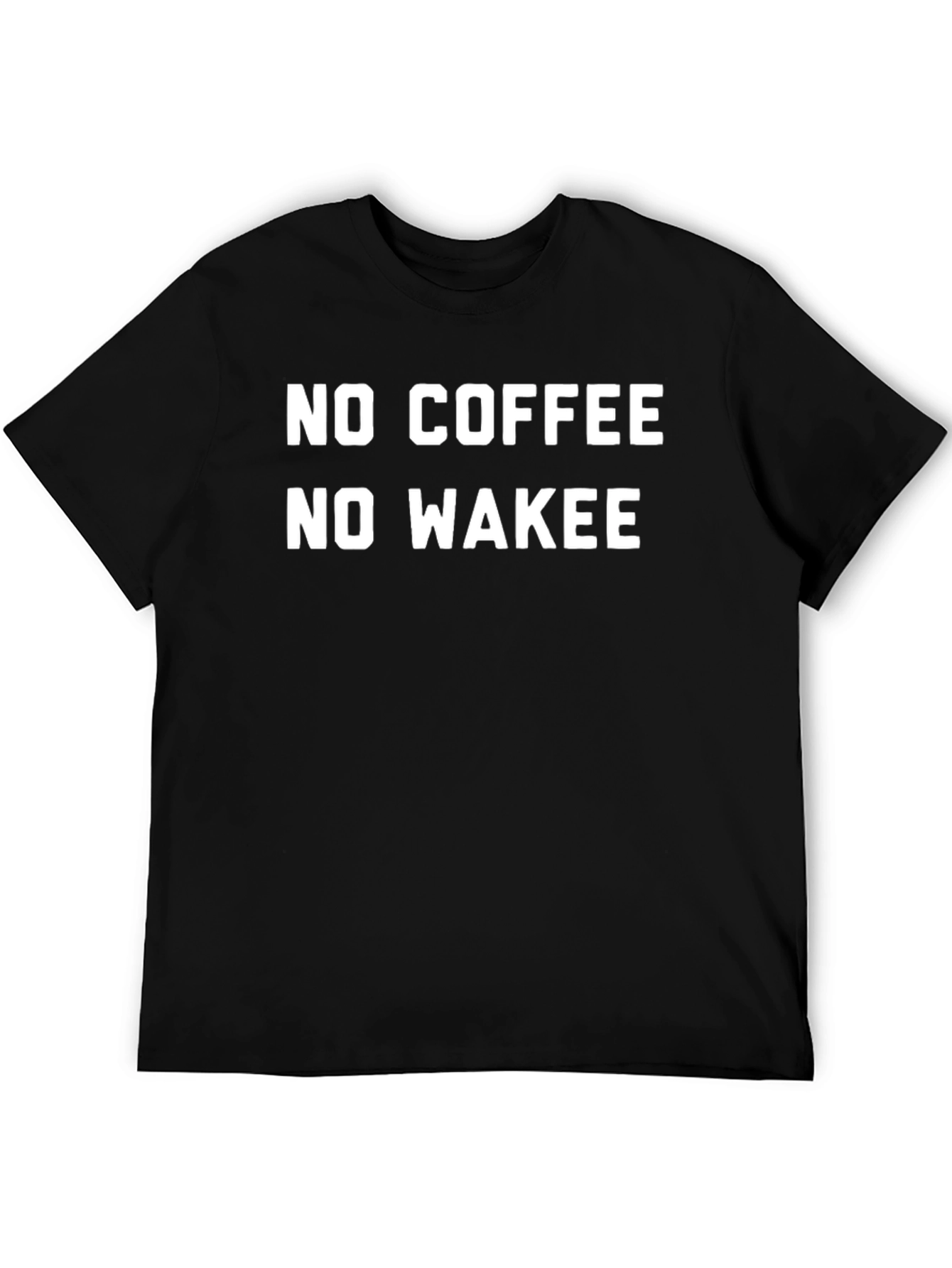 Black No Coffee No Wakee Graphic Tee view 5