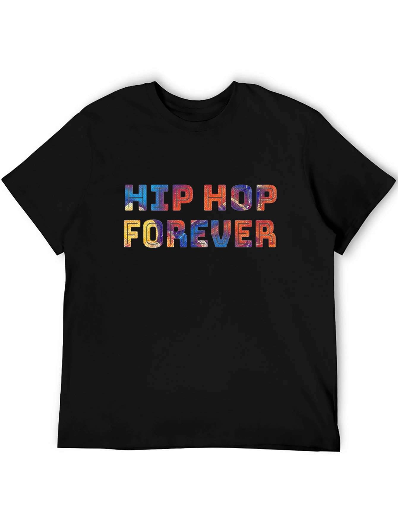 Black Hip Hop Forever Graphic Print T-Shirt view 5