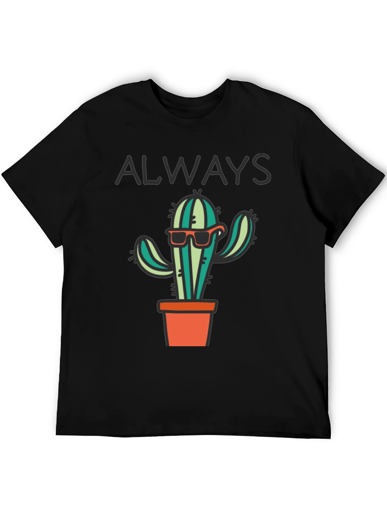 Black Cool Cactus T-Shirt view 5