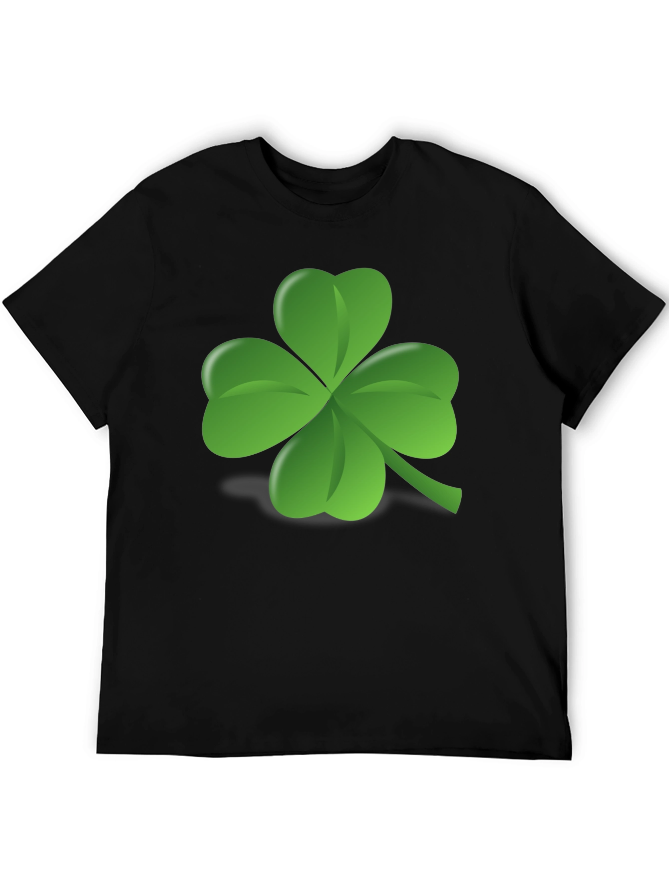 Black Lucky Clover Black T-Shirt view 5