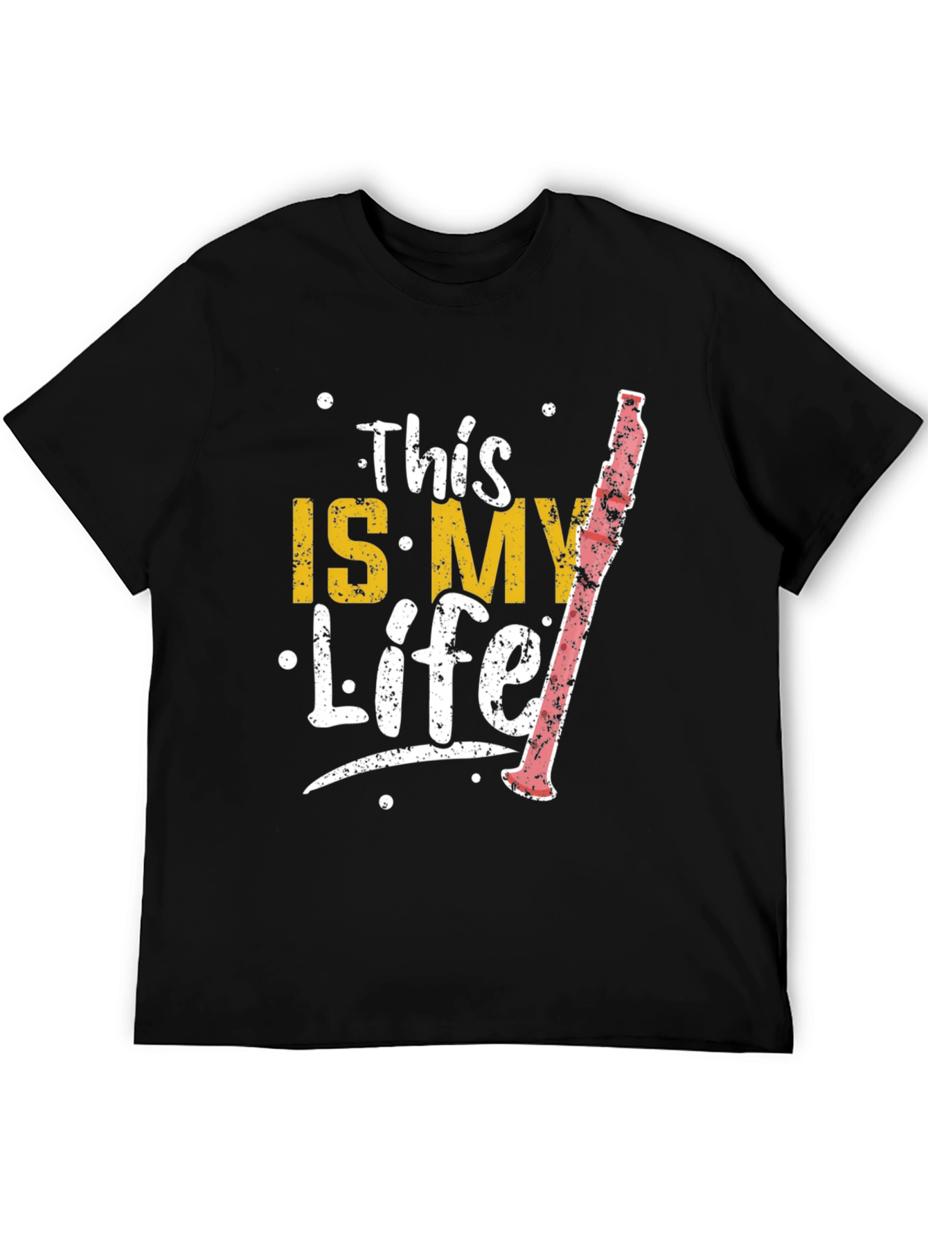 Black This Is My Life Clarinet Player Black T-Shirt view 5