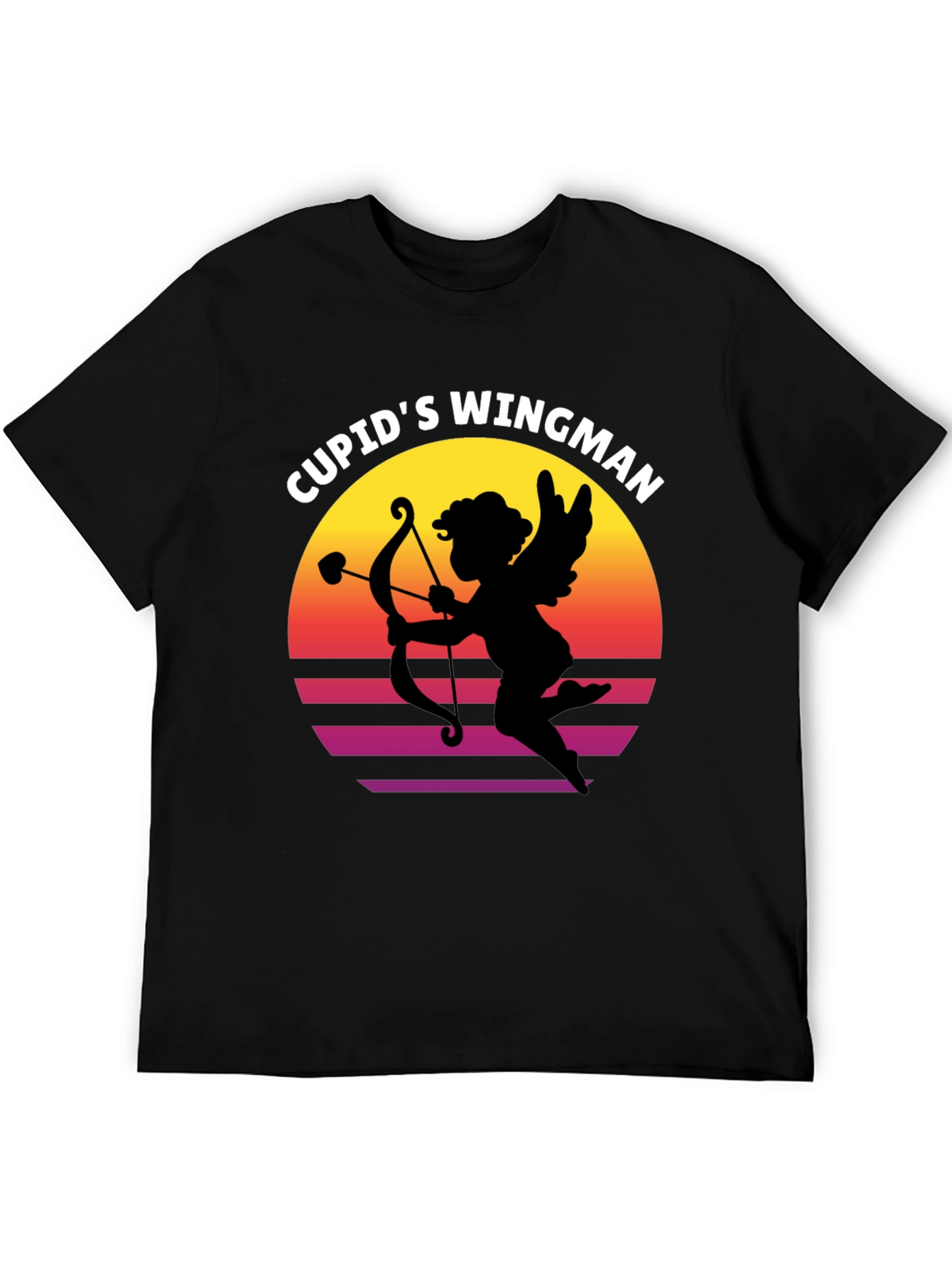 Black Cupid's Wingman Graphic Tee view 5