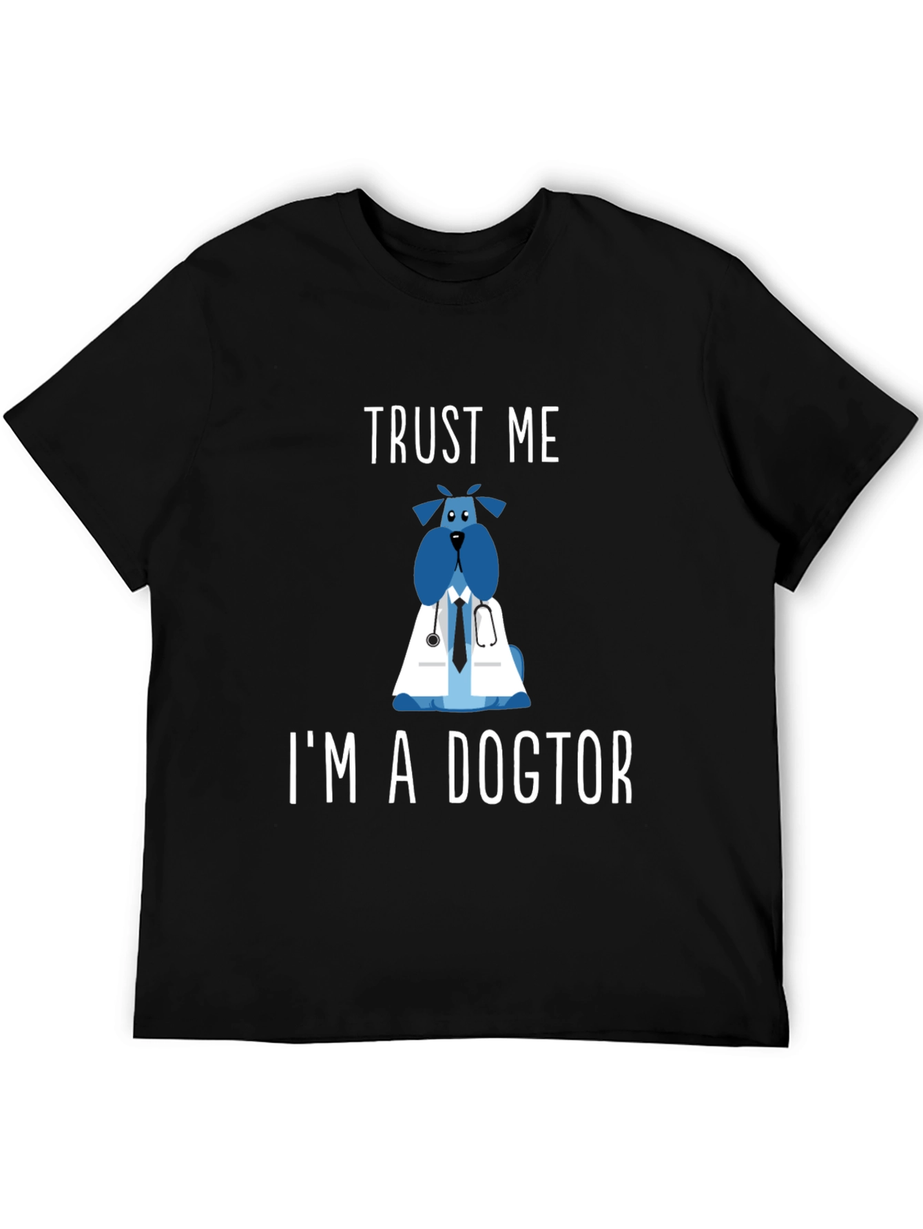 Black Trust Me I'm a Dogtor T-Shirt view 5