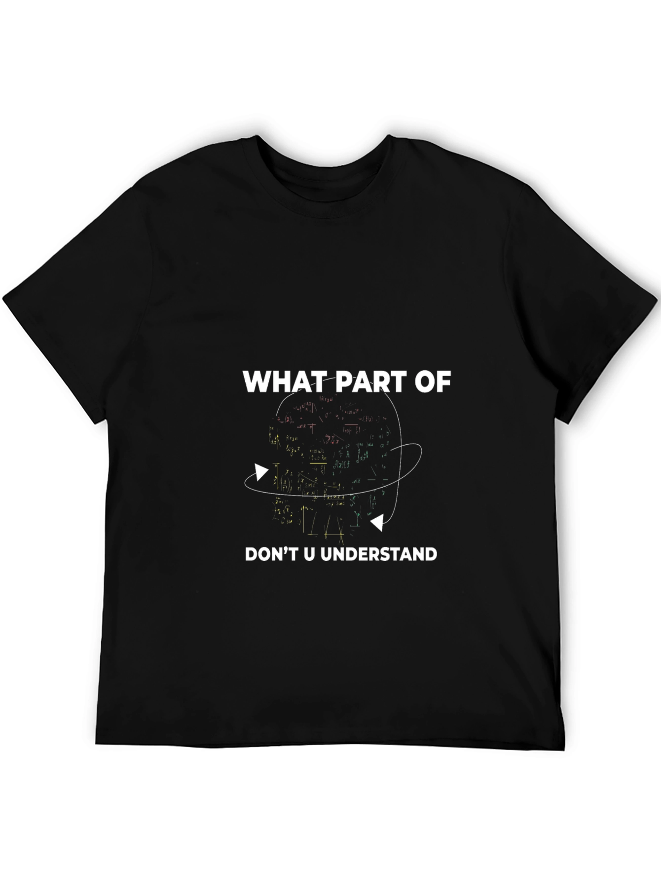 Black What Part Of? Funny Sarcastic Black T-Shirt view 5