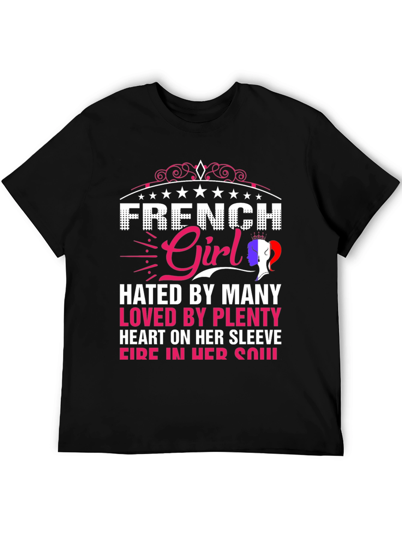 Black French Girl Graphic Tee - Hated By Many Loved By Plenty view 5