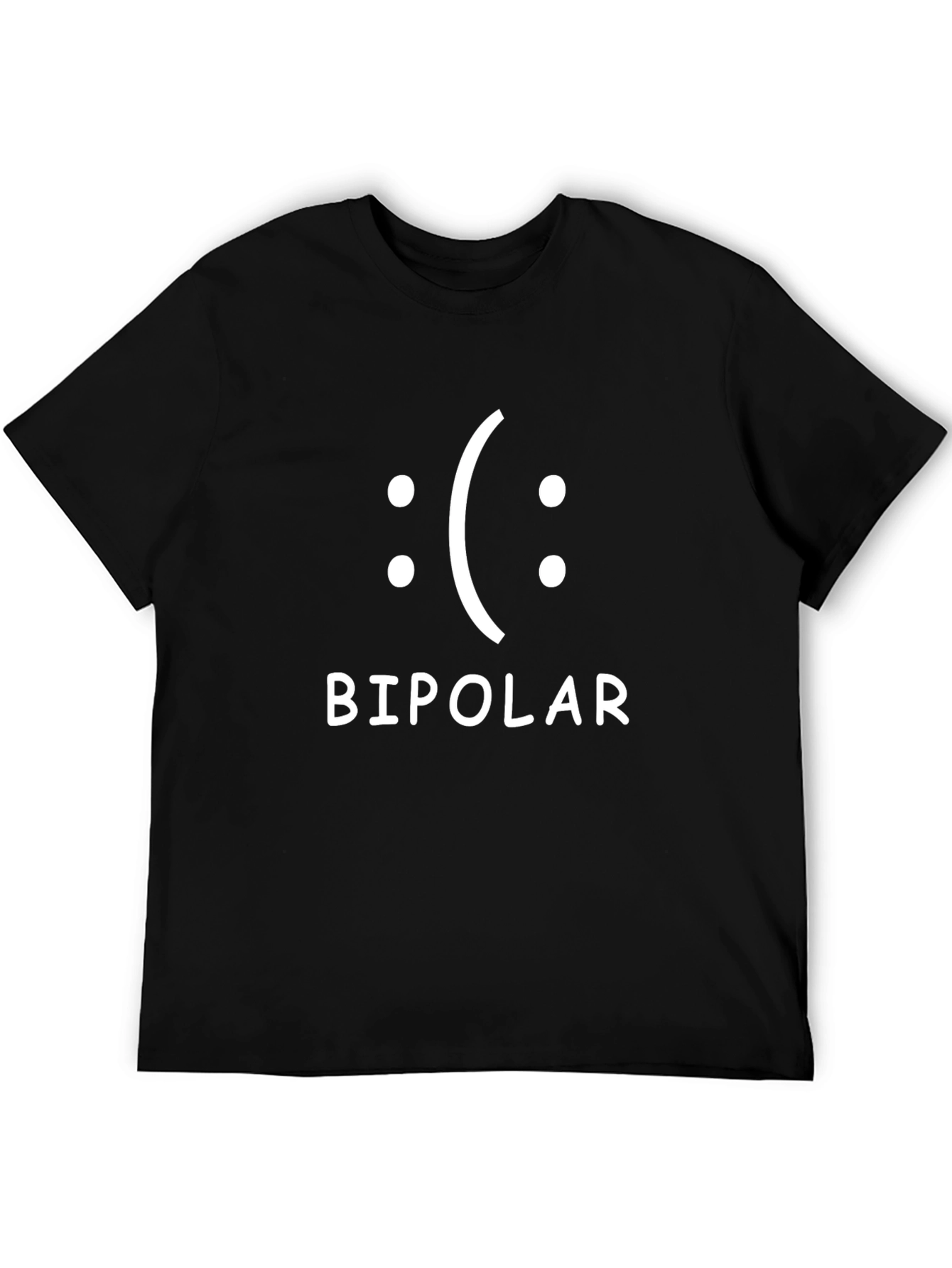 Black Bipolar Funny Graphic Tee - Black T-Shirt view 5