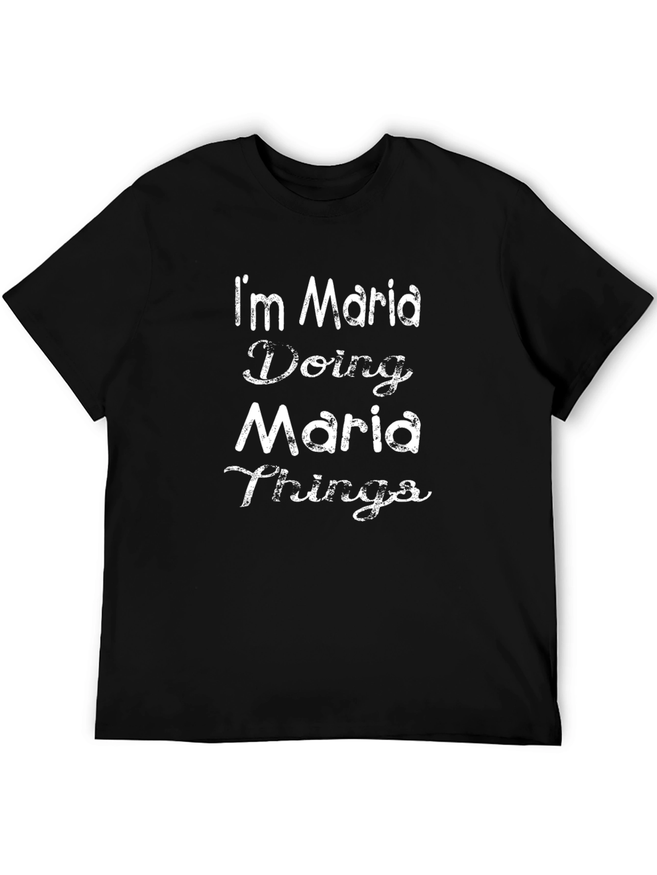 Black I'm Maria Doing Maria Things - Novelty T-Shirt view 5