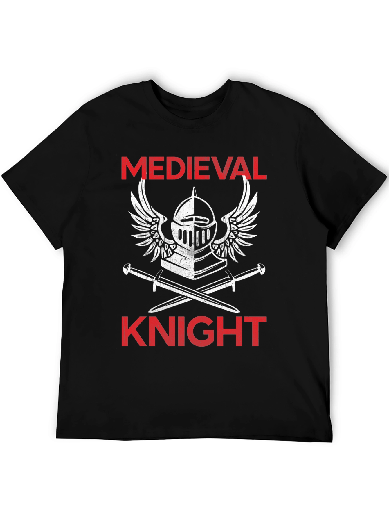 Black Medieval Knight T-Shirt - Black Graphic Tee view 5