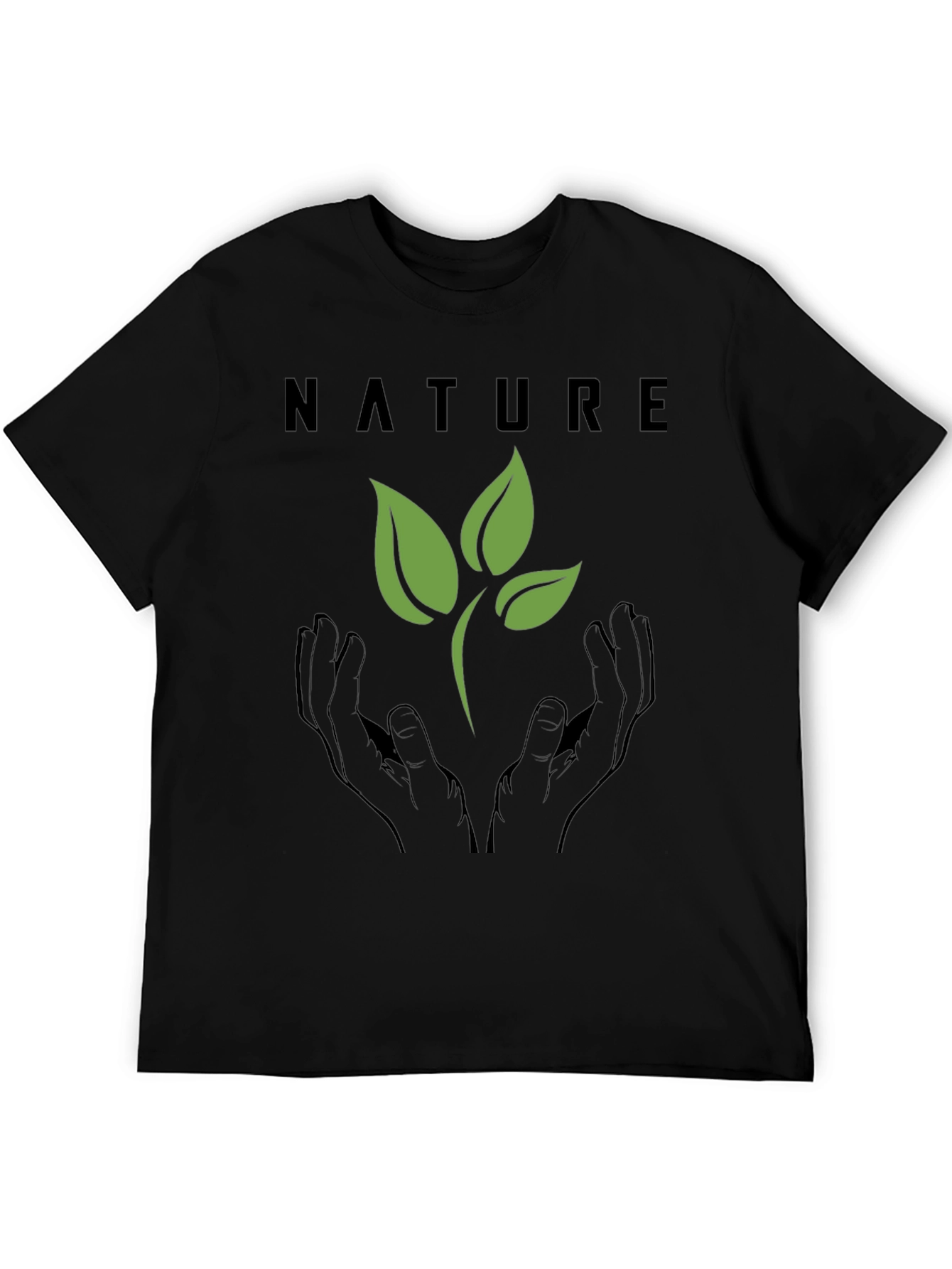 Black Nature Graphic Tee - Eco Friendly Design view 5