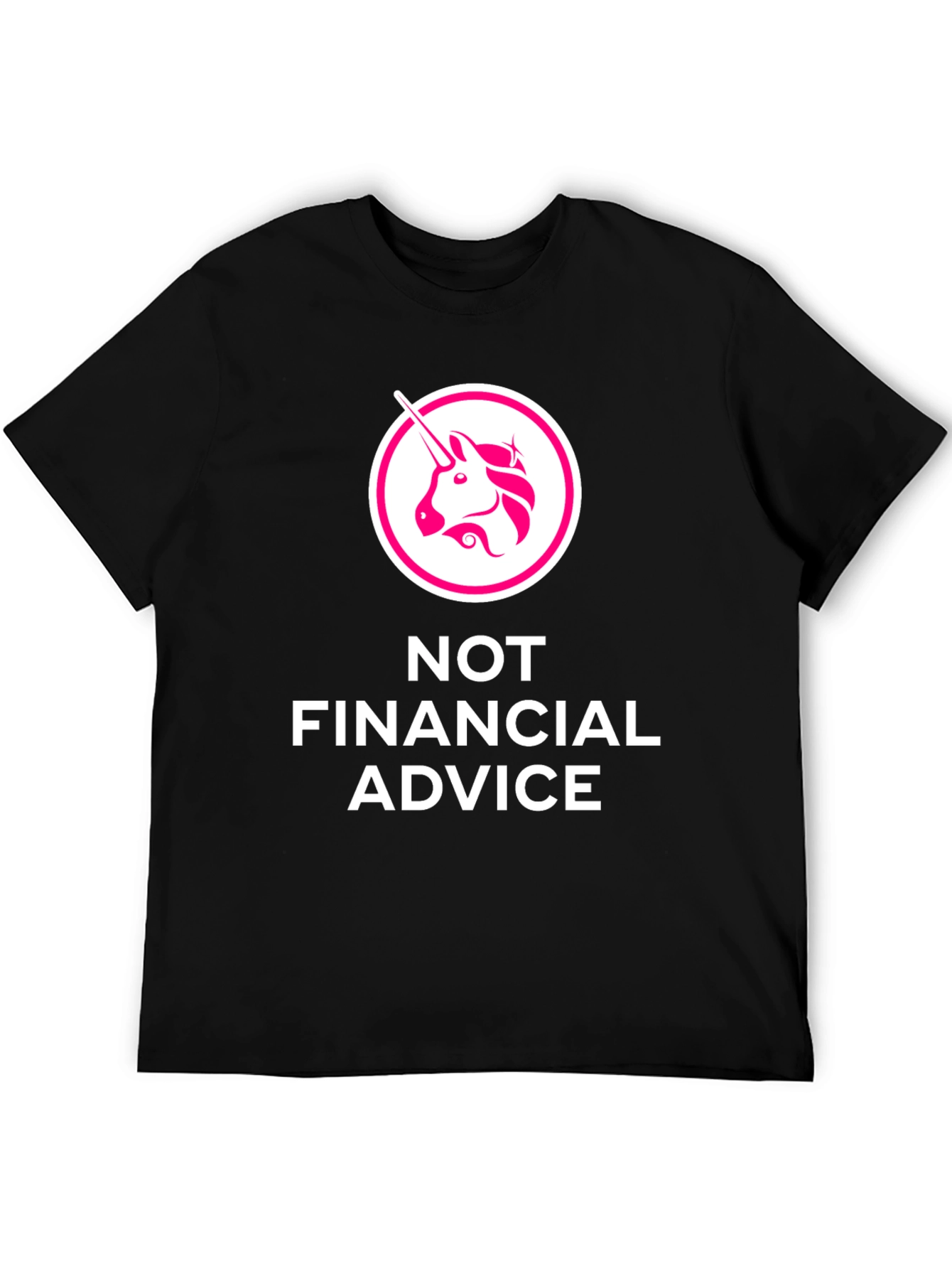 Black Unicorn Crypto T-Shirt - Not Financial Advice Tee view 5
