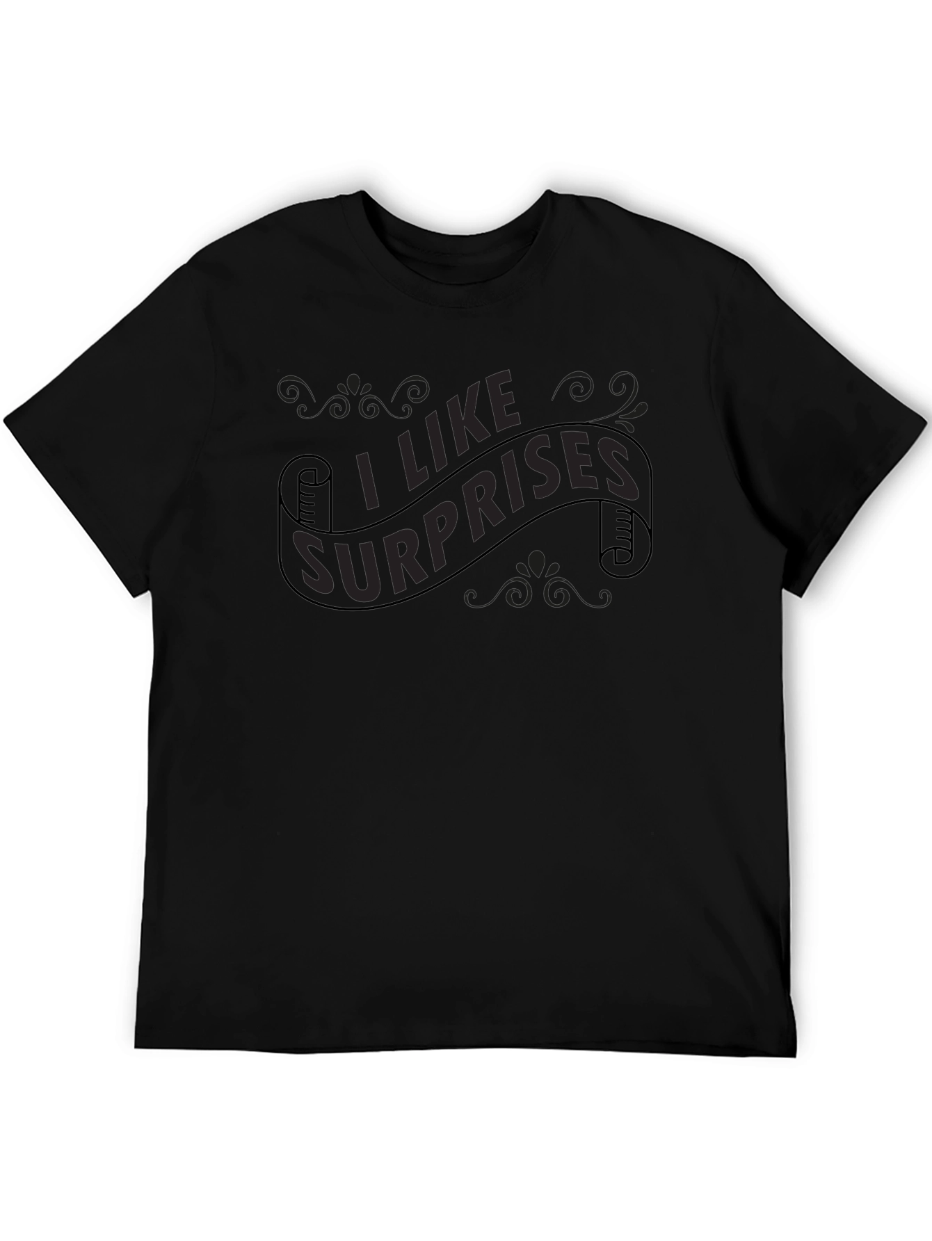 Black I Like Surprises Graphic Tee - Black view 5
