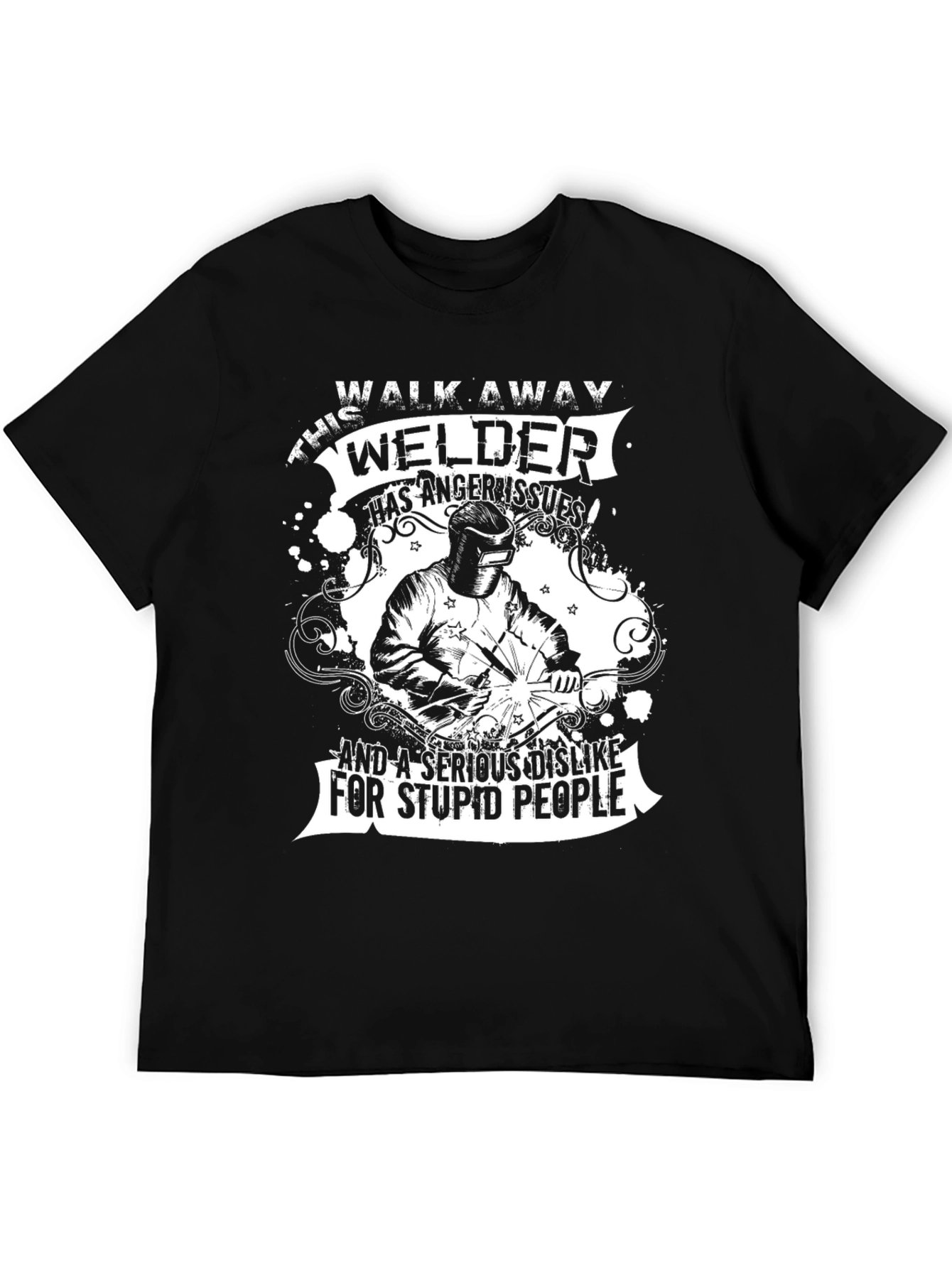 Black Welder Anger Issues Black T-Shirt view 5